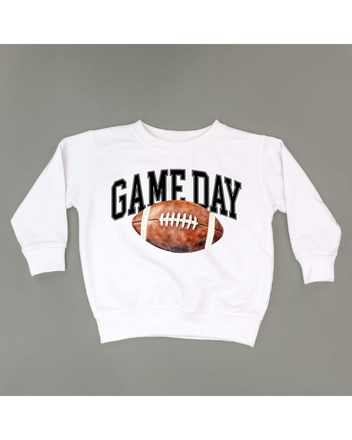 Watercolor Football - Game Day - Child Sweater Little Mama Shirt Shop