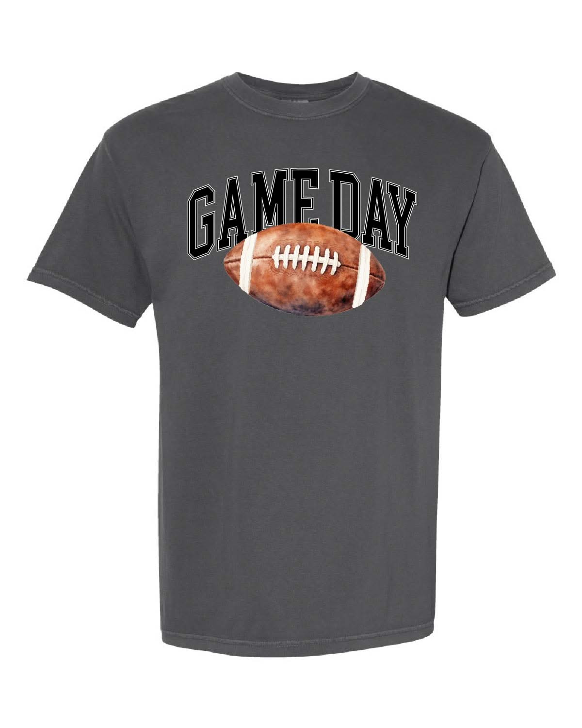 Watercolor Football - Game Day - Comfort Colors Tee Little Mama Shirt Shop