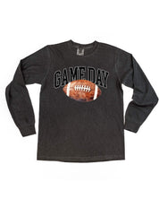 Watercolor Football - Game Day - LONG SLEEVE Comfort Colors Tee Little Mama Shirt Shop