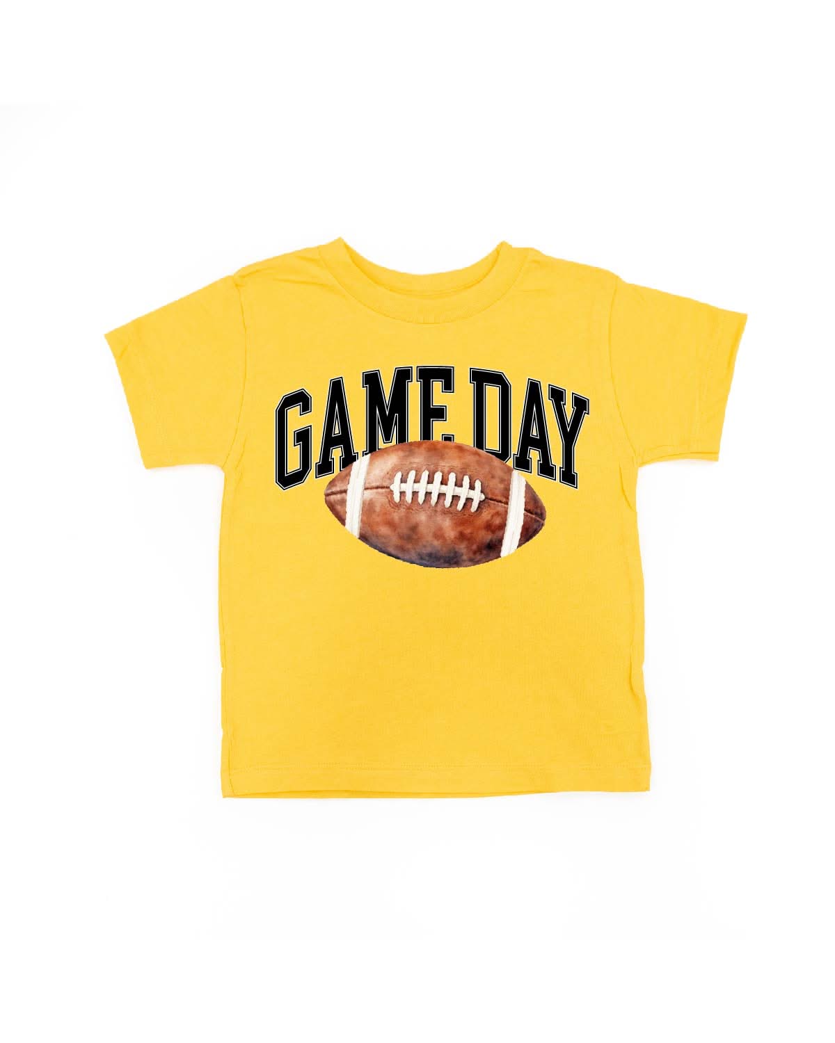 Watercolor Football - Game Day - Child Tee Little Mama Shirt Shop