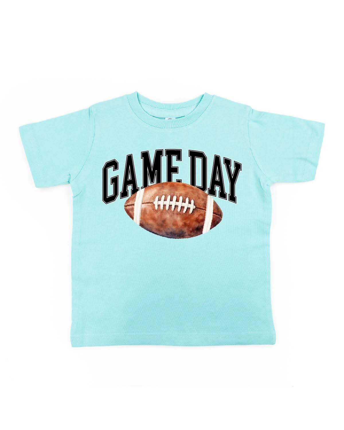 Watercolor Football - Game Day - Child Tee Little Mama Shirt Shop
