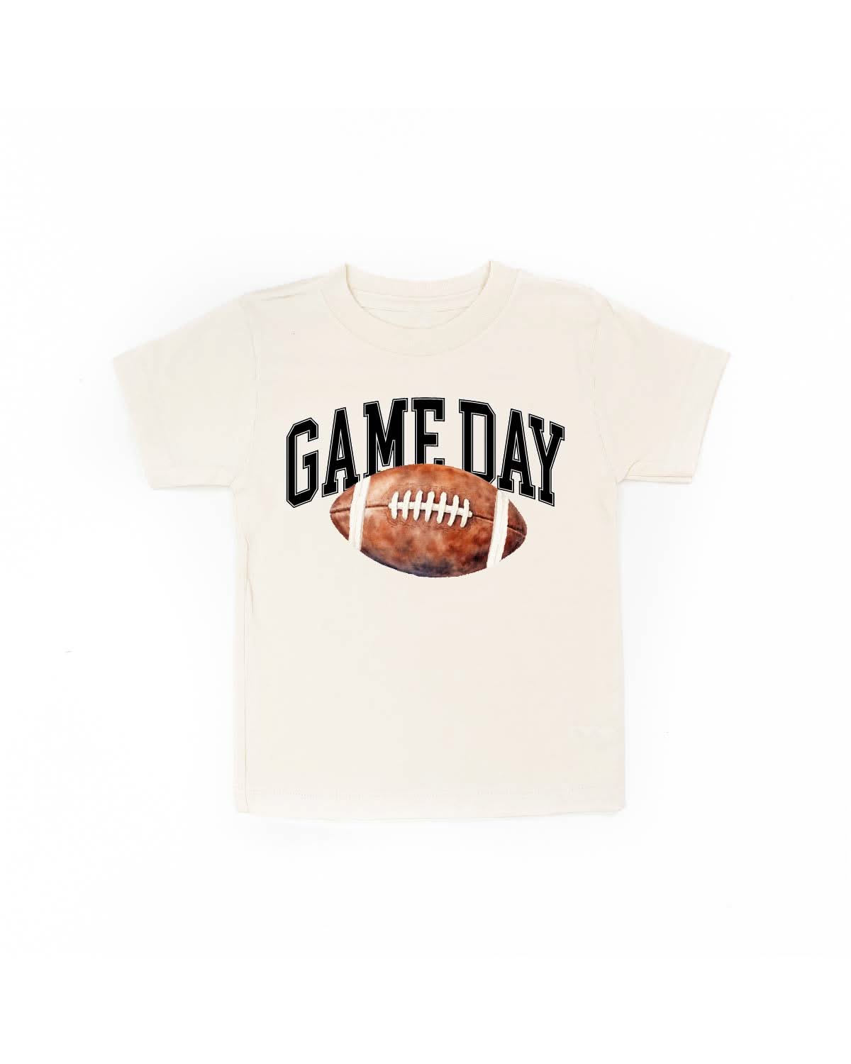 Watercolor Football - Game Day - Child Tee Little Mama Shirt Shop