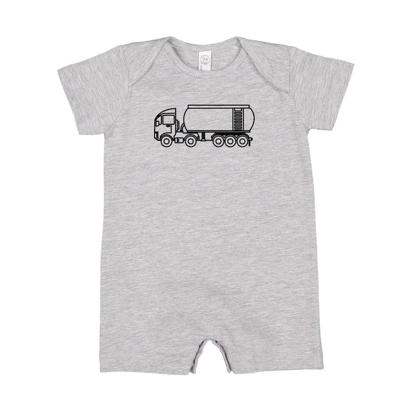 WATER TRUCK - Minimalist Design - Short Sleeve / Shorts - One Piece Baby Romper