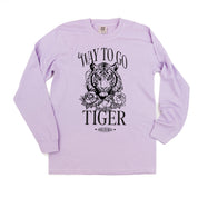 WAY TO GO TIGER - HIGHER AND HIGHER - LONG SLEEVE COMFORT COLORS TEE Little Mama Shirt Shop