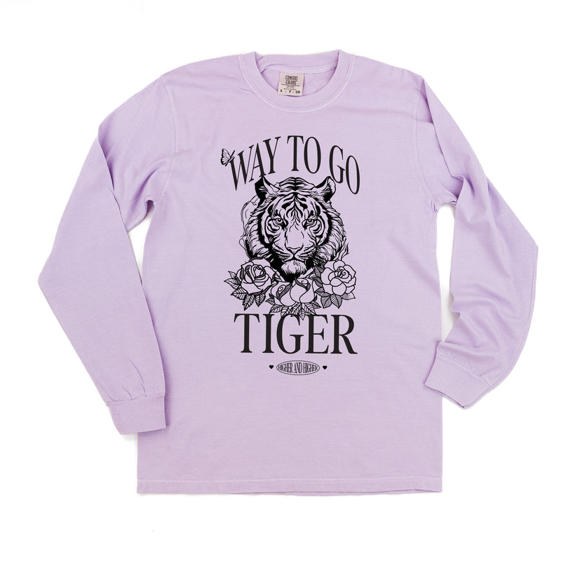 WAY TO GO TIGER - HIGHER AND HIGHER - LONG SLEEVE COMFORT COLORS TEE