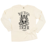 WAY TO GO TIGER - HIGHER AND HIGHER - LONG SLEEVE COMFORT COLORS TEE Little Mama Shirt Shop