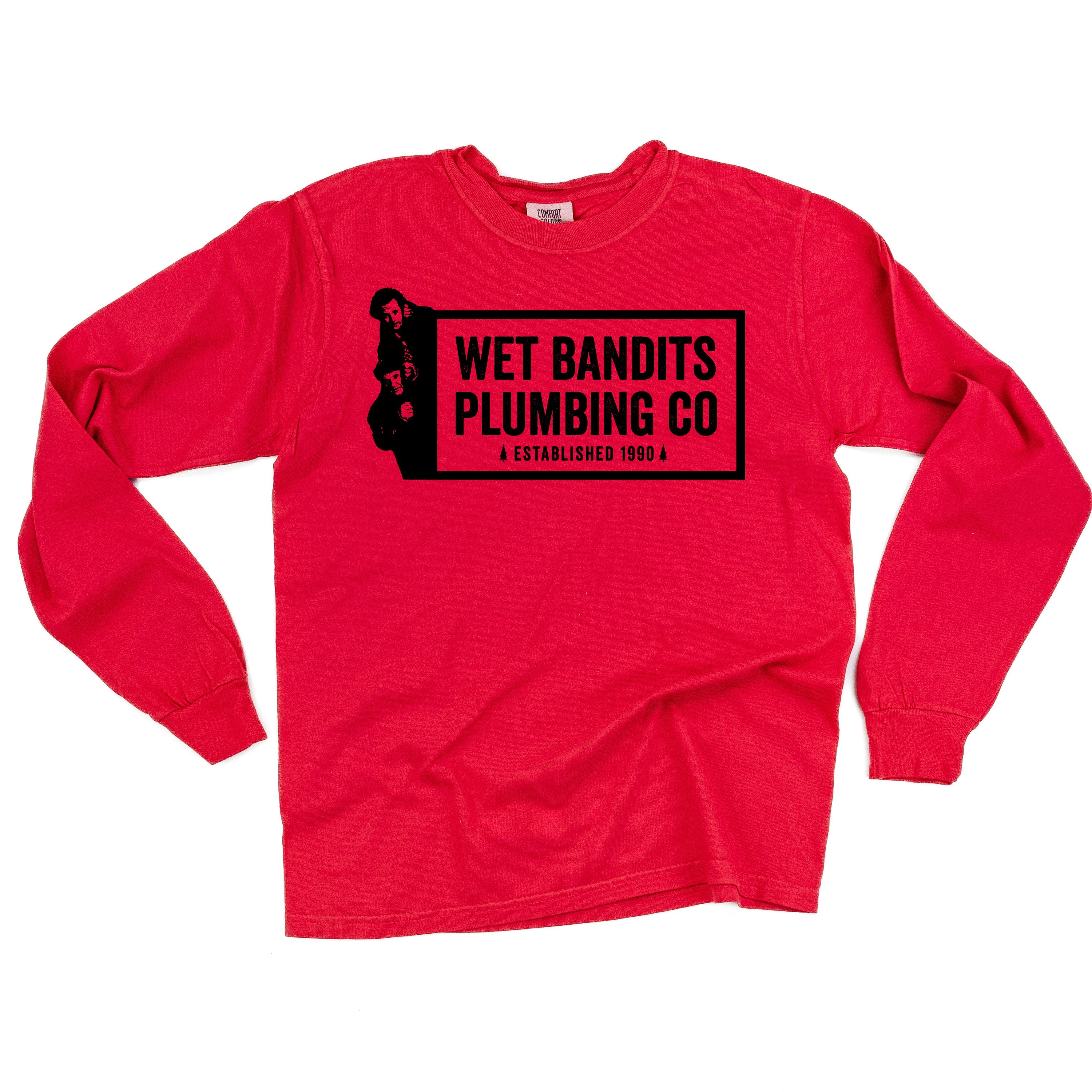 Wet Bandits Plumbing Co. - LONG SLEEVE Comfort Colors Tee Little Mama Shirt Shop