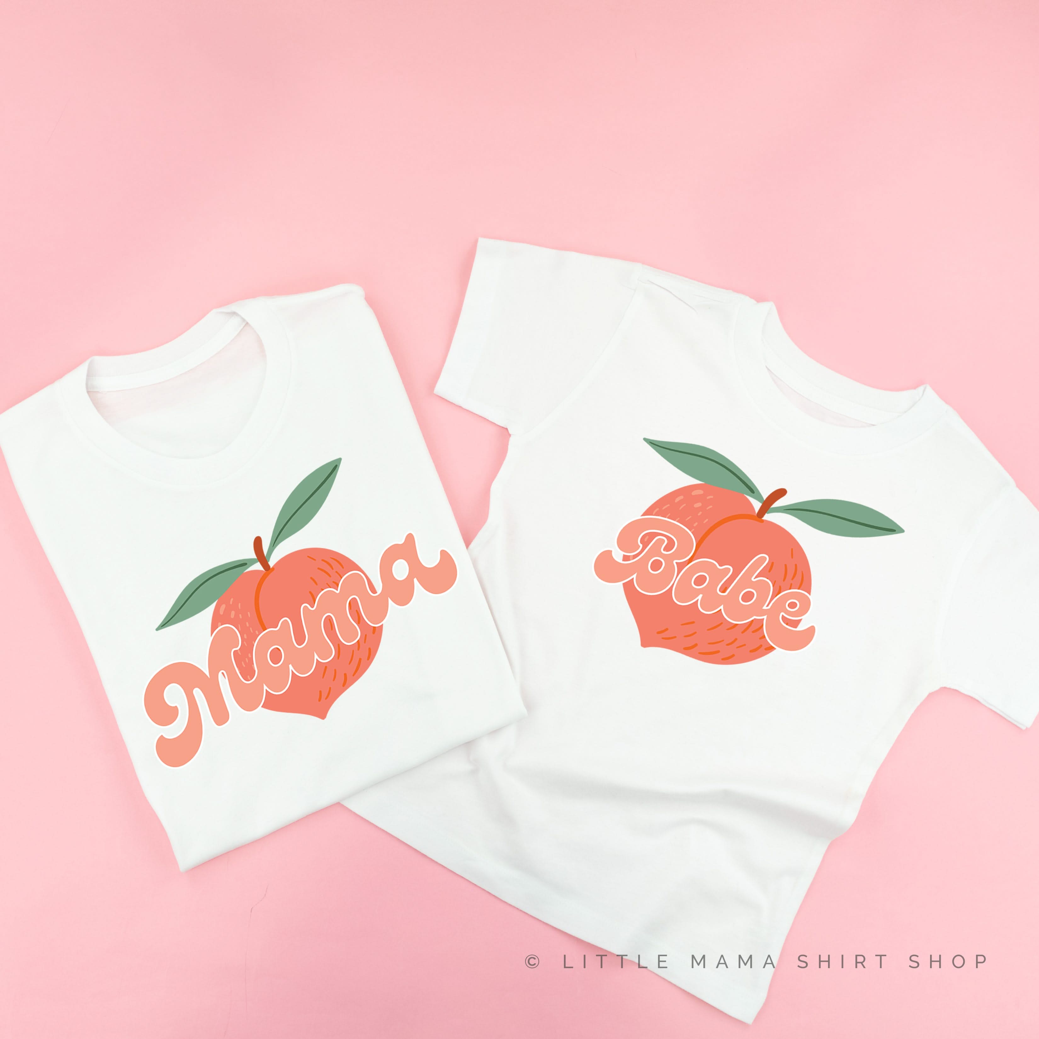 Mama/Babe Fruit - (Choose Your Fruit) - Set of 2 Matching Tees Little Mama Shirt Shop