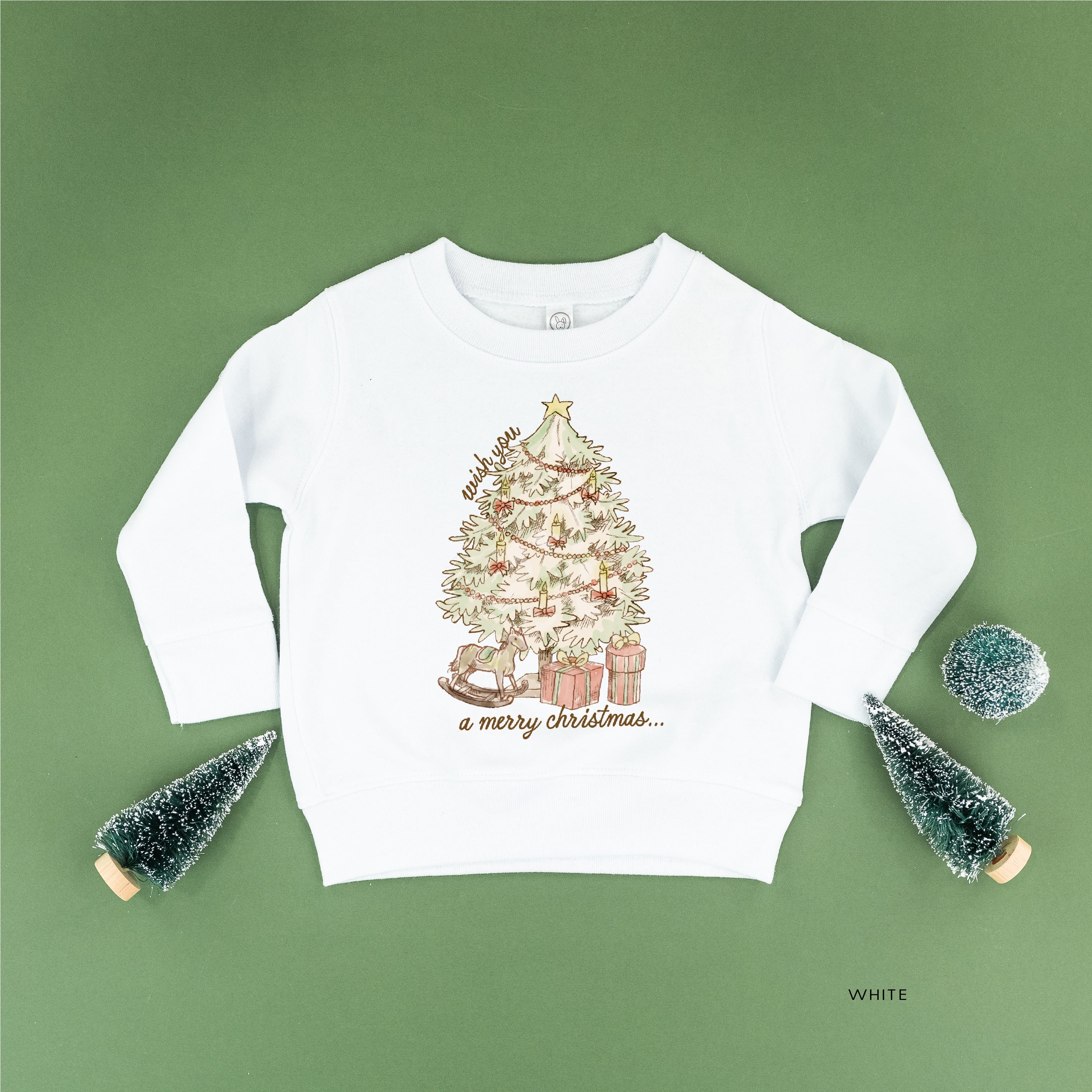 Wish You A Merry Christmas - Child Sweater Little Mama Shirt Shop
