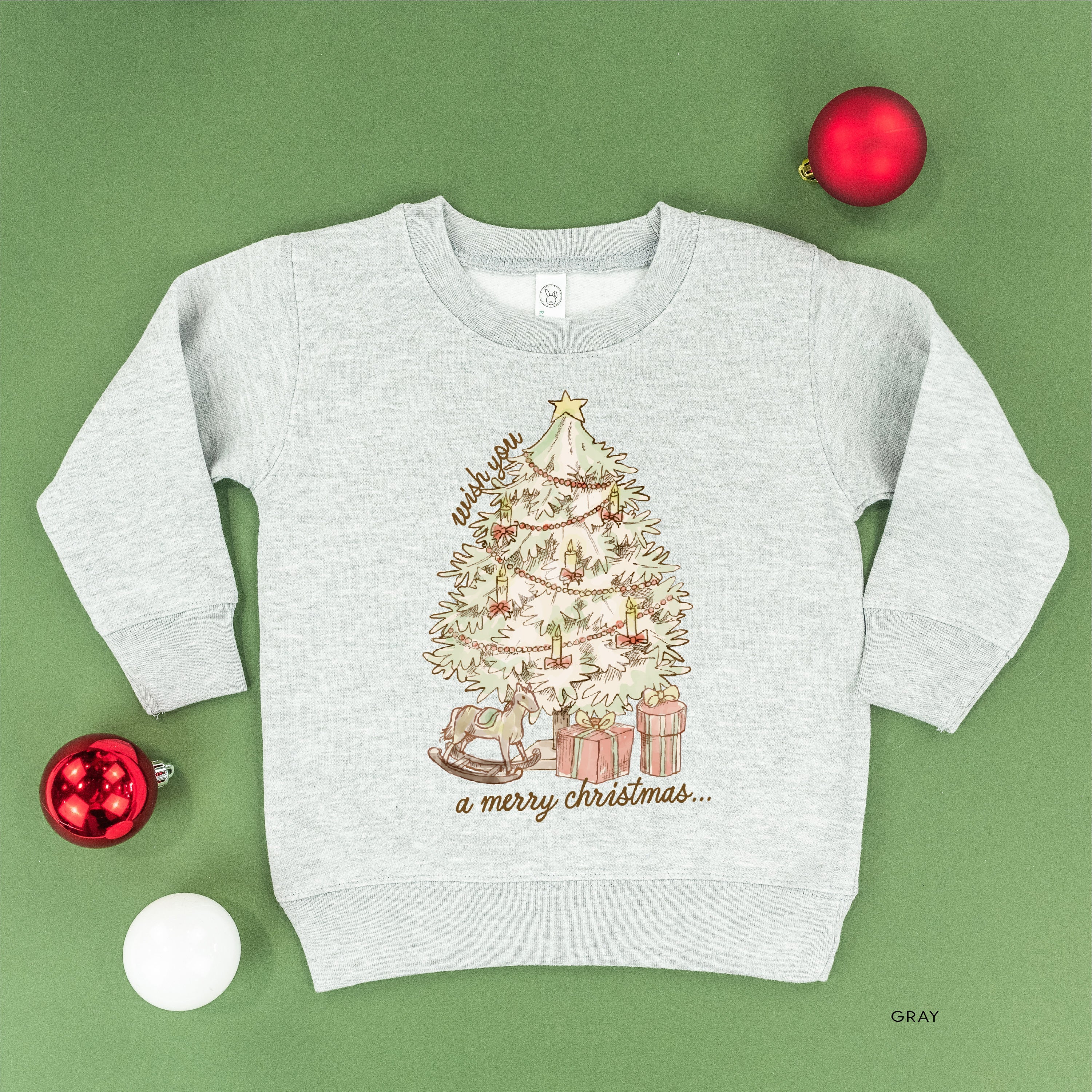 Wish You A Merry Christmas - Child Sweater Little Mama Shirt Shop