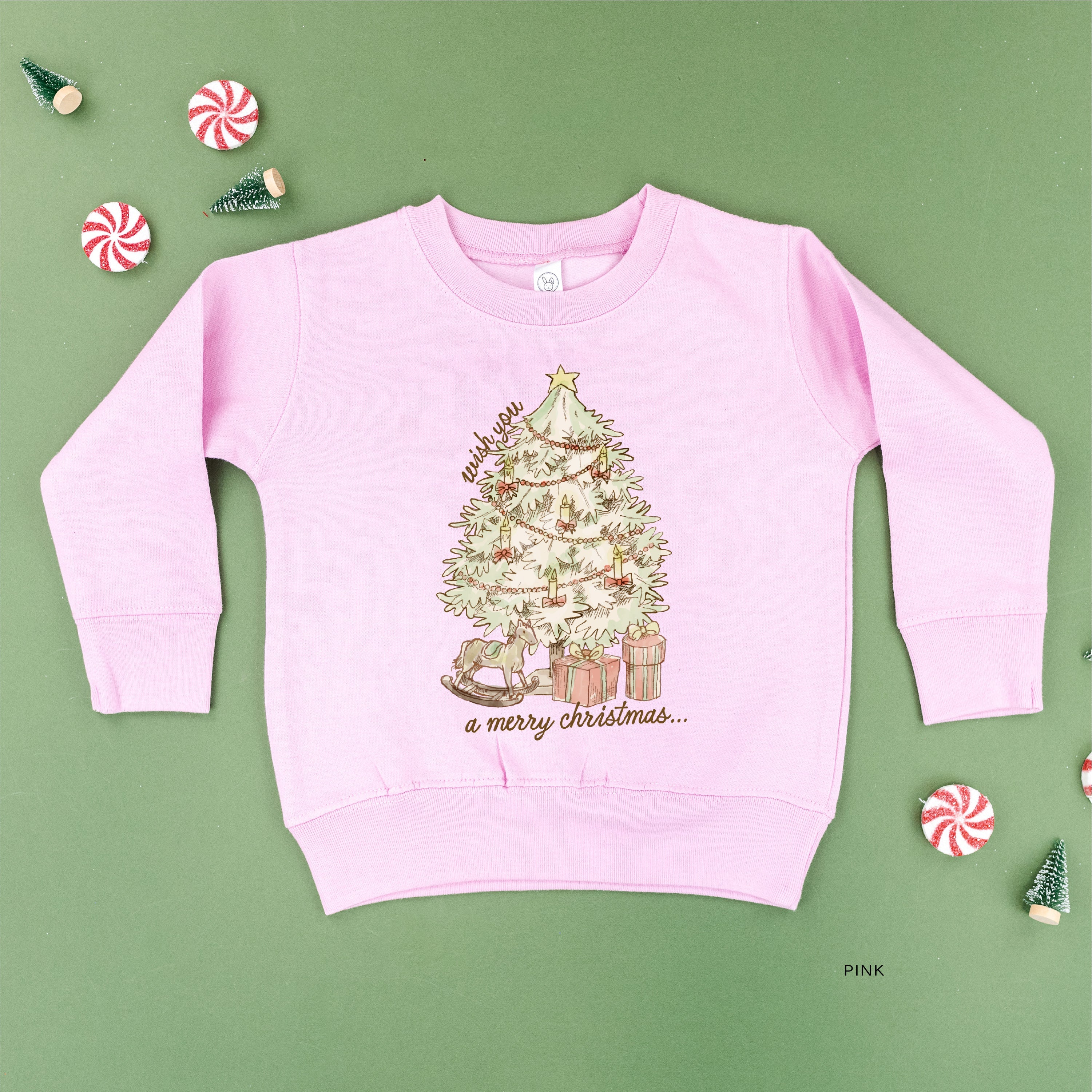 Wish You A Merry Christmas - Child Sweater Little Mama Shirt Shop