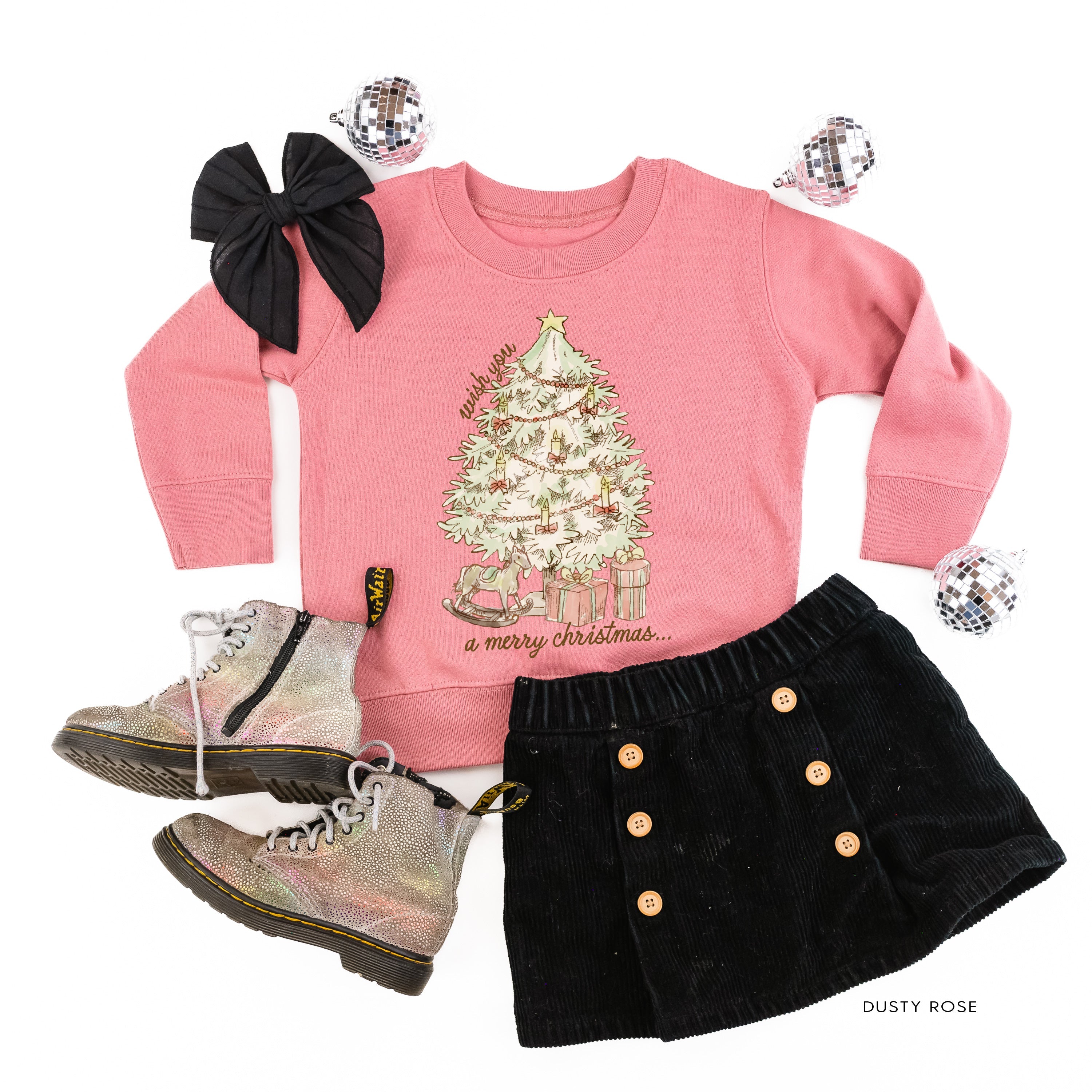 Wish You A Merry Christmas - Child Sweater Little Mama Shirt Shop