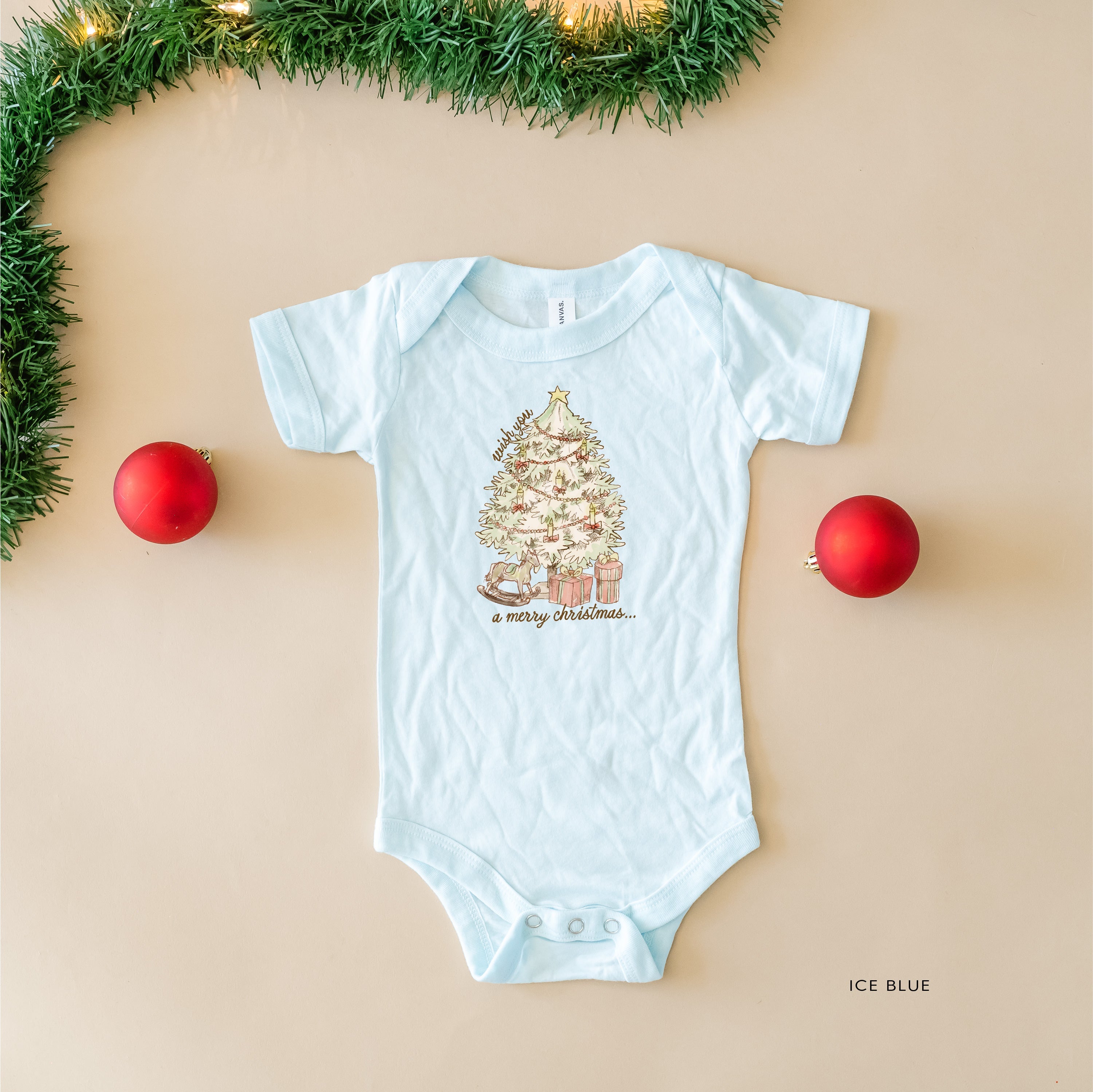 Wish You A Merry Christmas - Child Tee Little Mama Shirt Shop