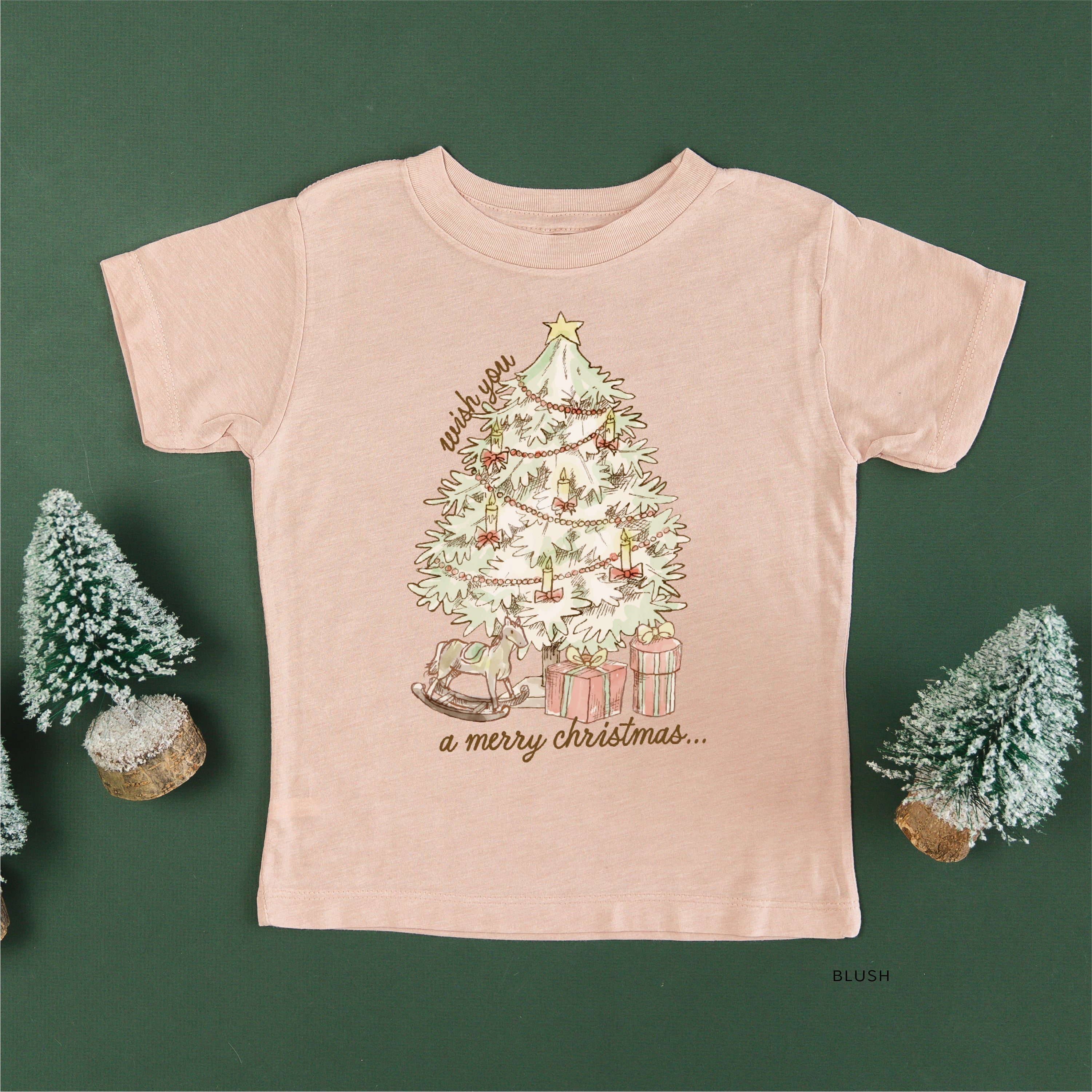 Wish You A Merry Christmas - Child Tee Little Mama Shirt Shop