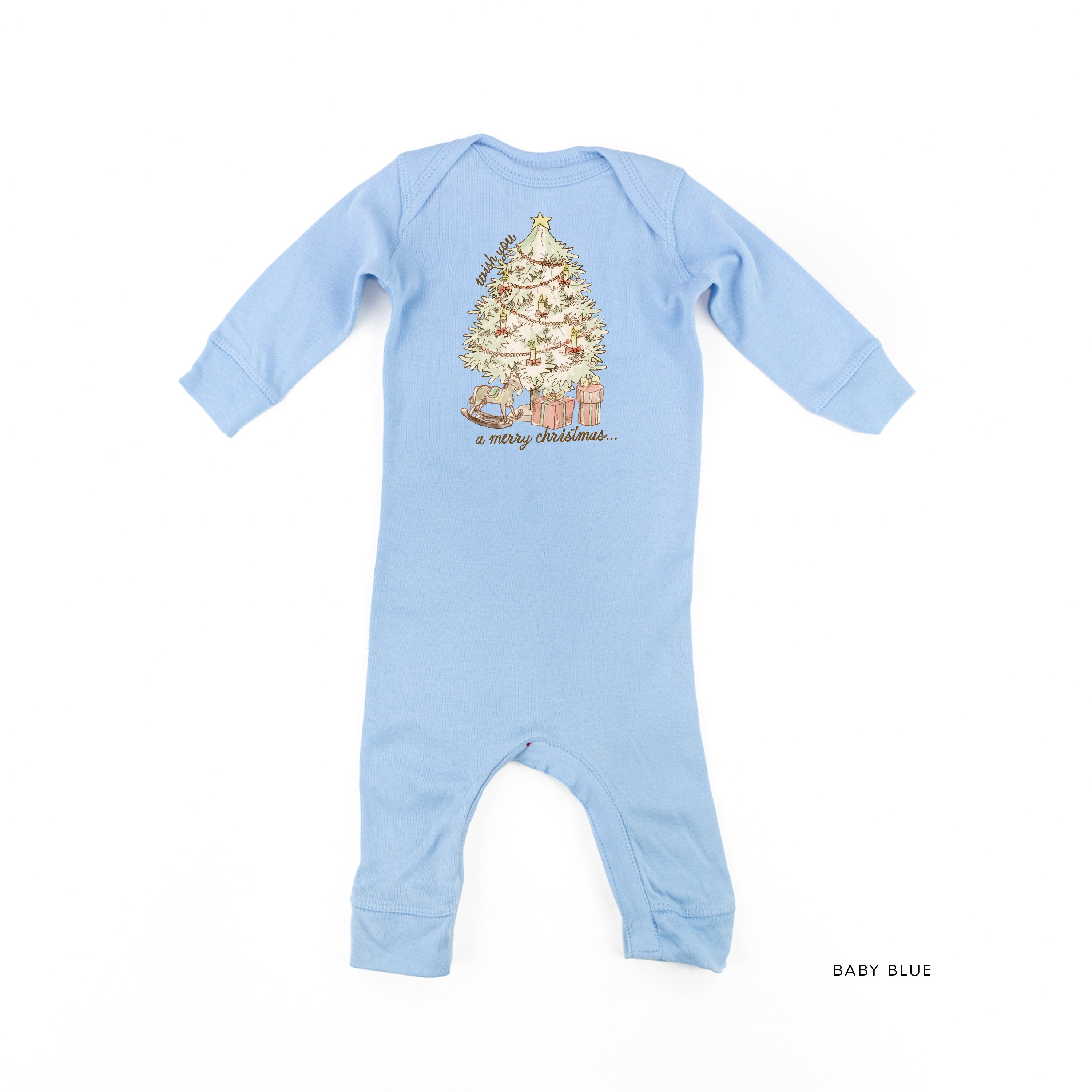 Wish You A Merry Christmas - Baby Sleeper Little Mama Shirt Shop