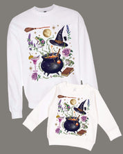 Whimsical Witches Brew - Set of 2 Basic Fleece Sweaters Little Mama Shirt Shop