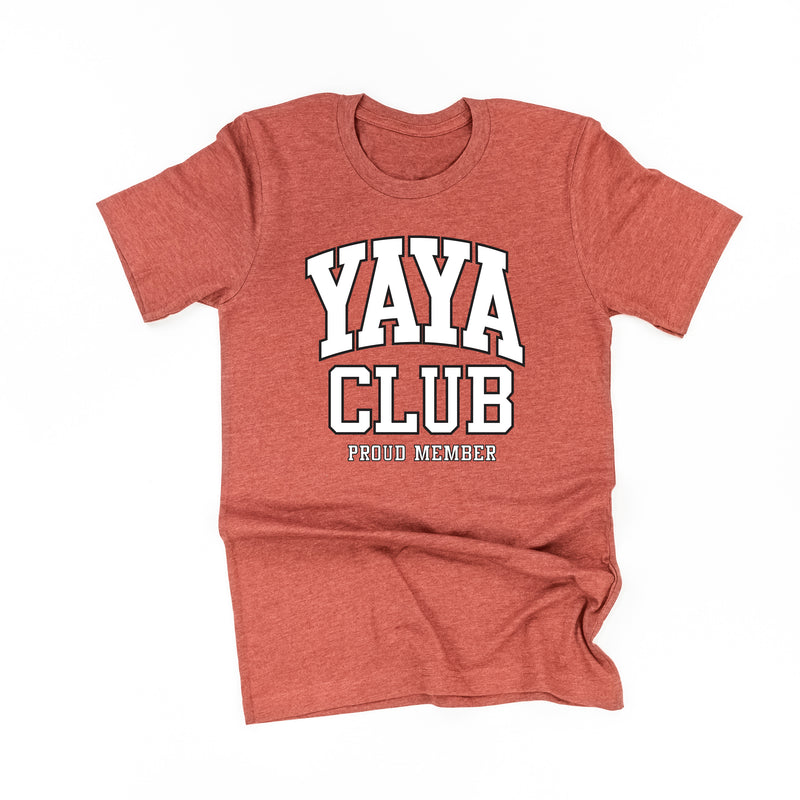 Varsity Style - YAYA Club - Proud Member - Unisex Tee