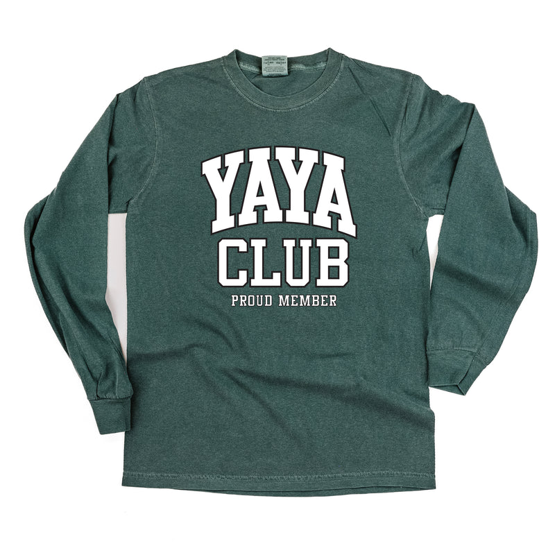 Varsity Style - YAYA Club - Proud Member - LONG SLEEVE COMFORT COLORS TEE