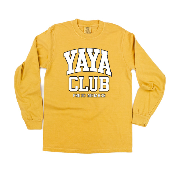 Varsity Style - YAYA Club - Proud Member - LONG SLEEVE COMFORT COLORS TEE