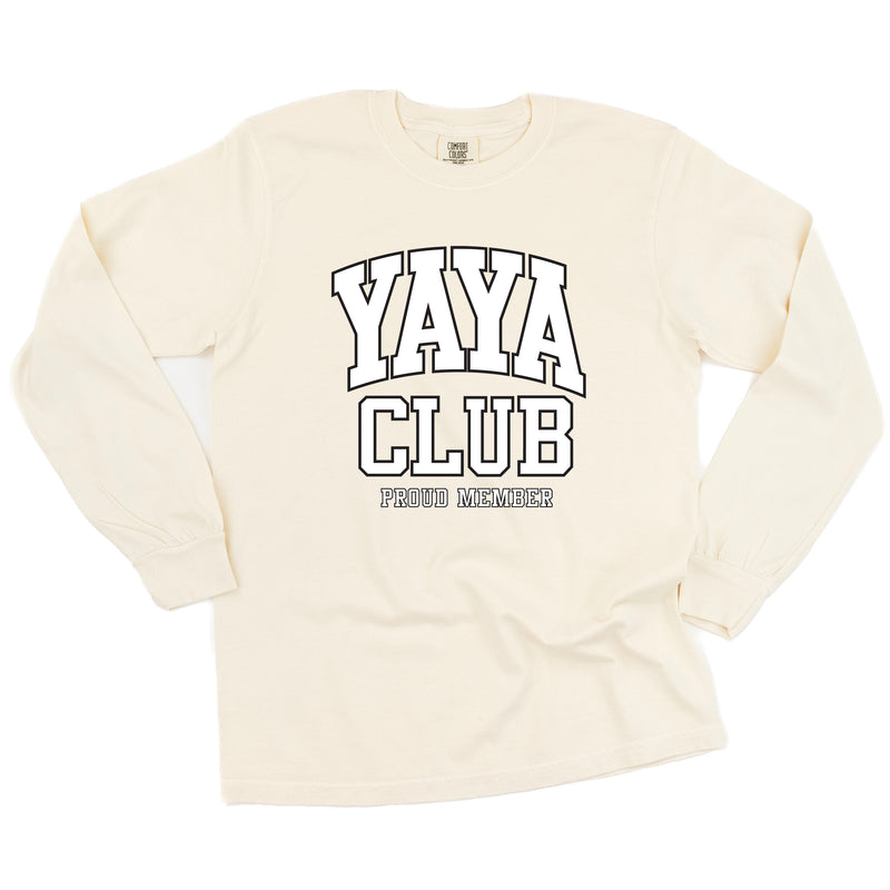 Varsity Style - YAYA Club - Proud Member - LONG SLEEVE COMFORT COLORS TEE