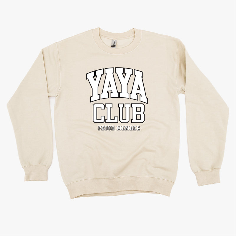 Varsity Style - YAYA Club - Proud Member - BASIC FLEECE CREWNECK