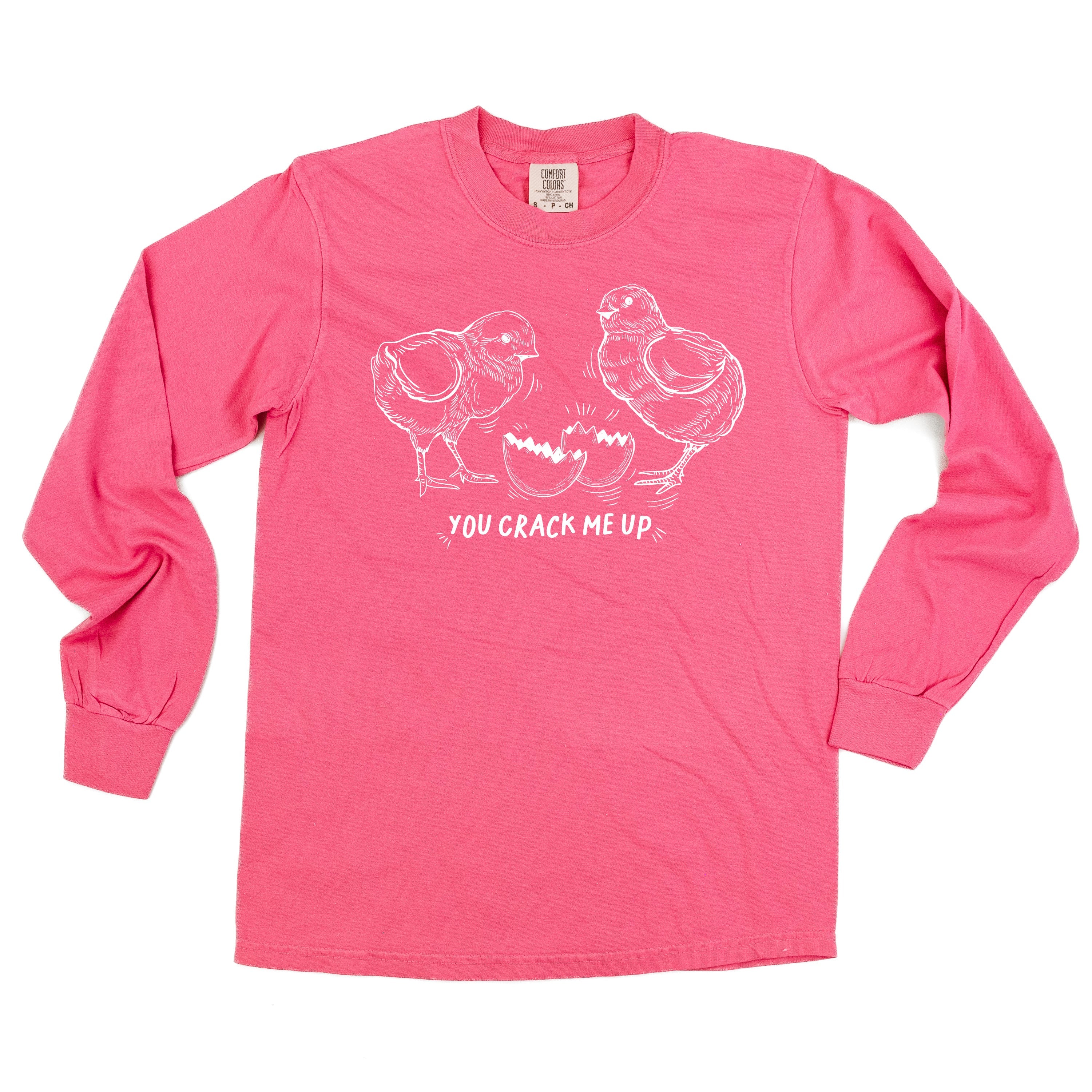 You Crack Me Up - LONG SLEEVE Comfort Colors Tee Little Mama Shirt Shop