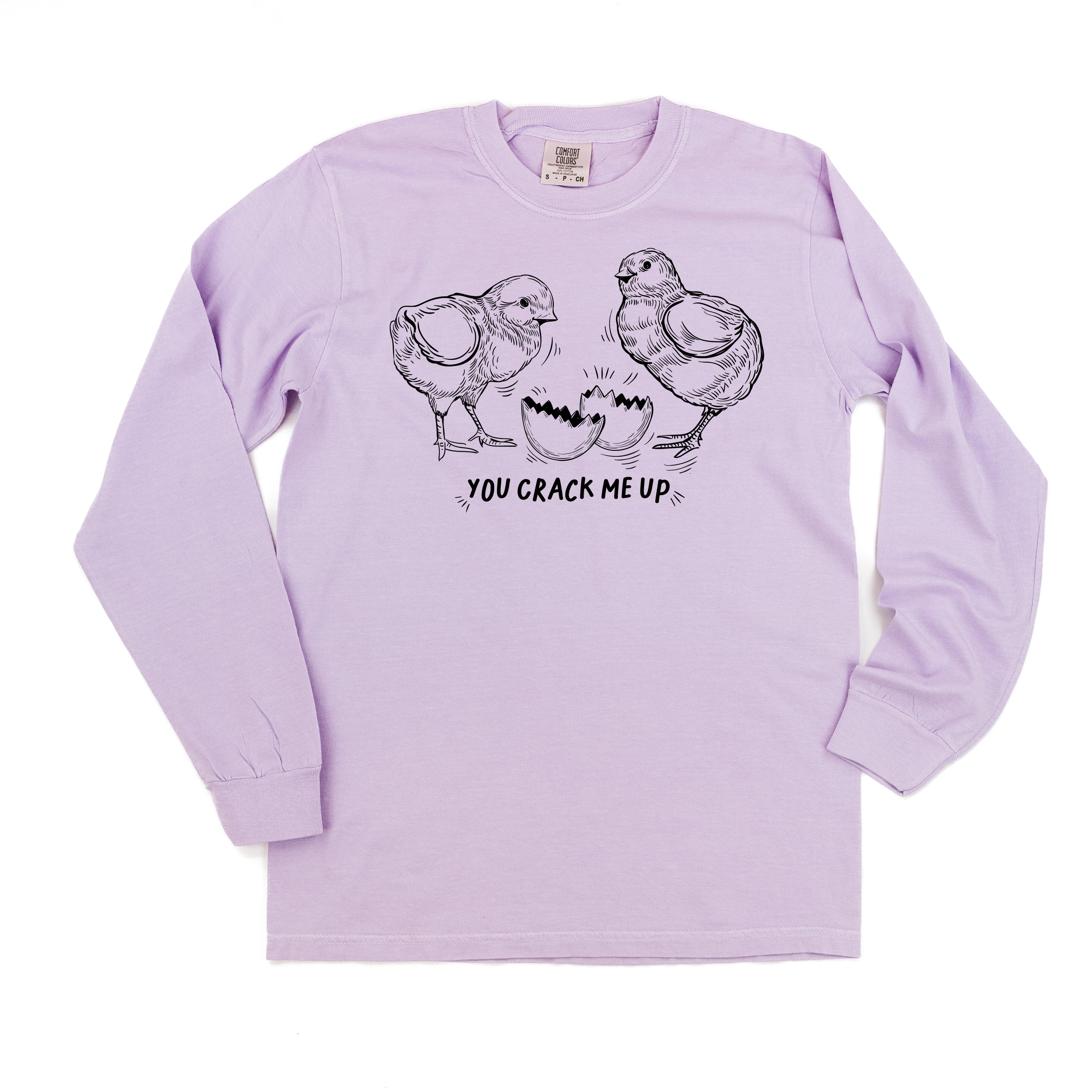 You Crack Me Up - LONG SLEEVE Comfort Colors Tee Little Mama Shirt Shop