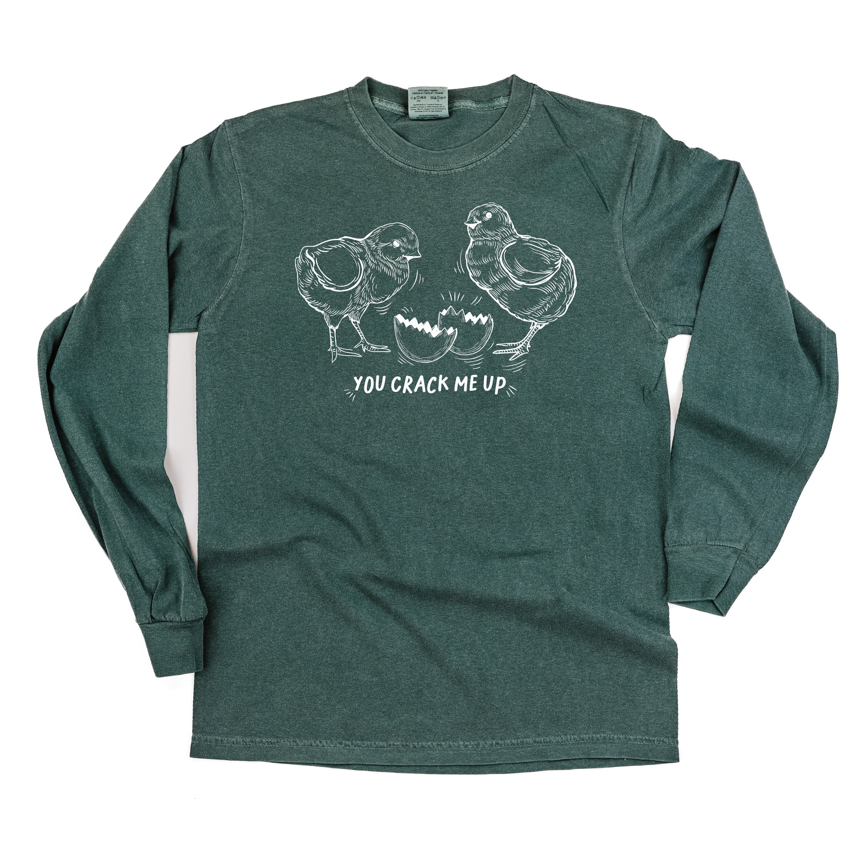 You Crack Me Up - LONG SLEEVE Comfort Colors Tee Little Mama Shirt Shop