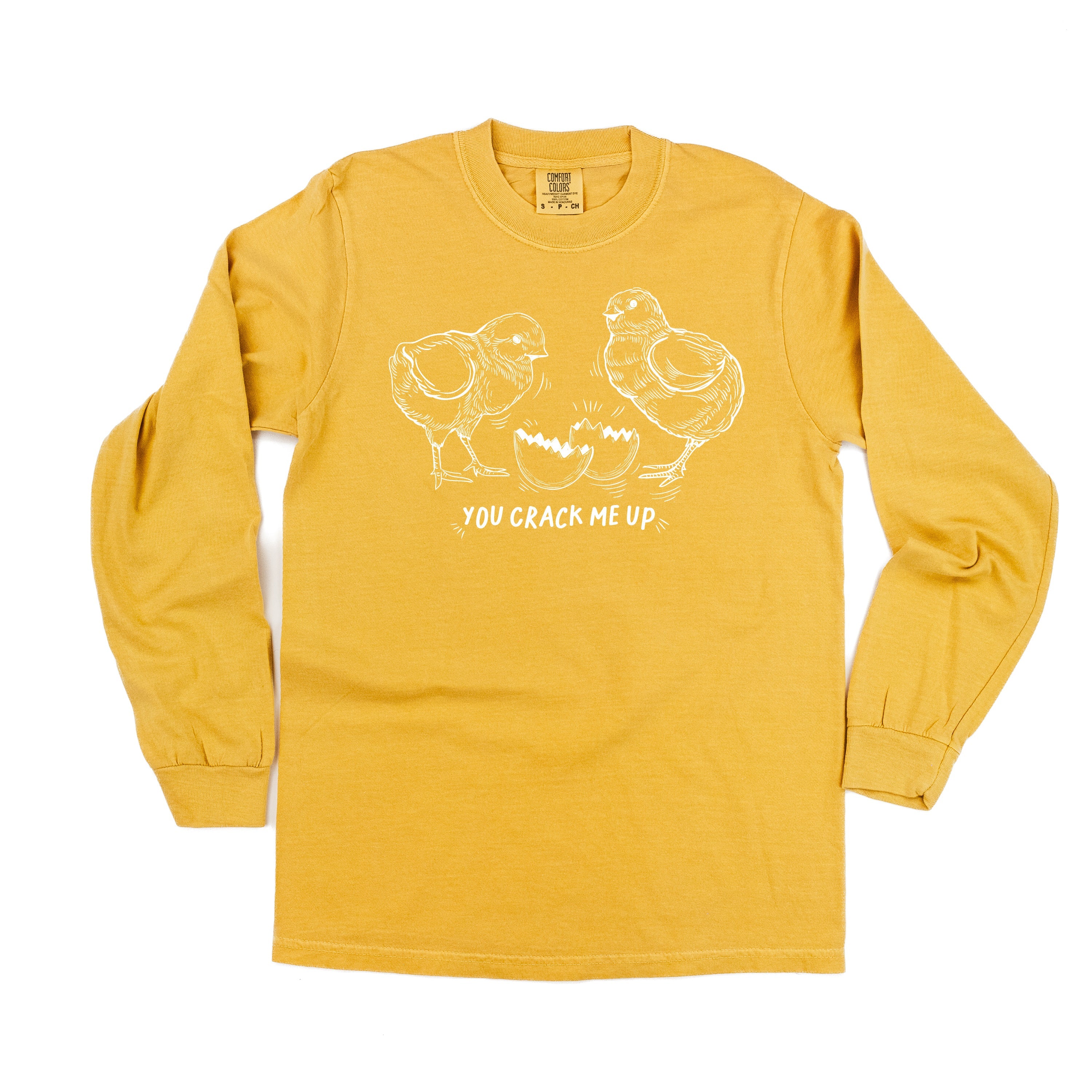 You Crack Me Up - LONG SLEEVE Comfort Colors Tee Little Mama Shirt Shop