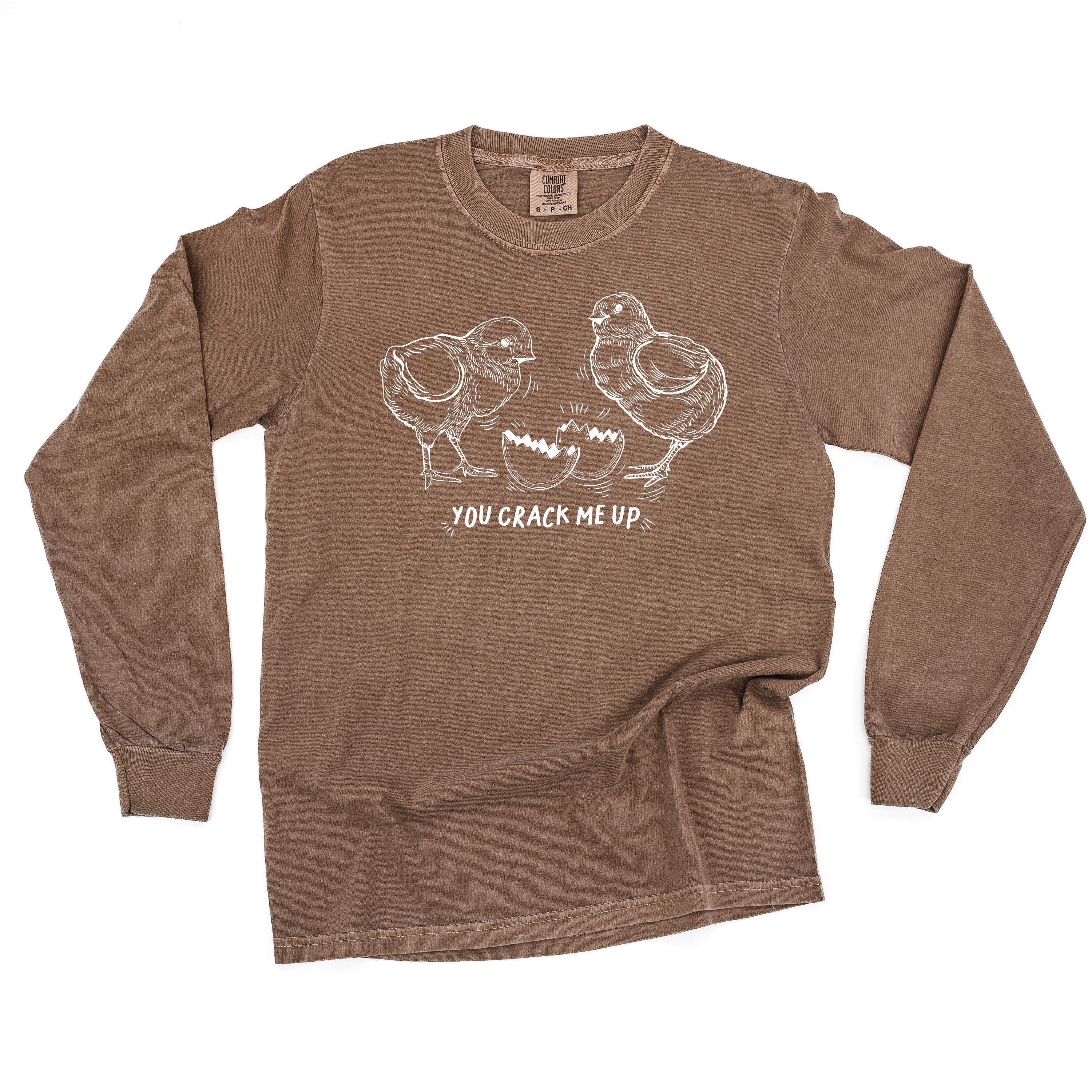 You Crack Me Up - LONG SLEEVE Comfort Colors Tee Little Mama Shirt Shop