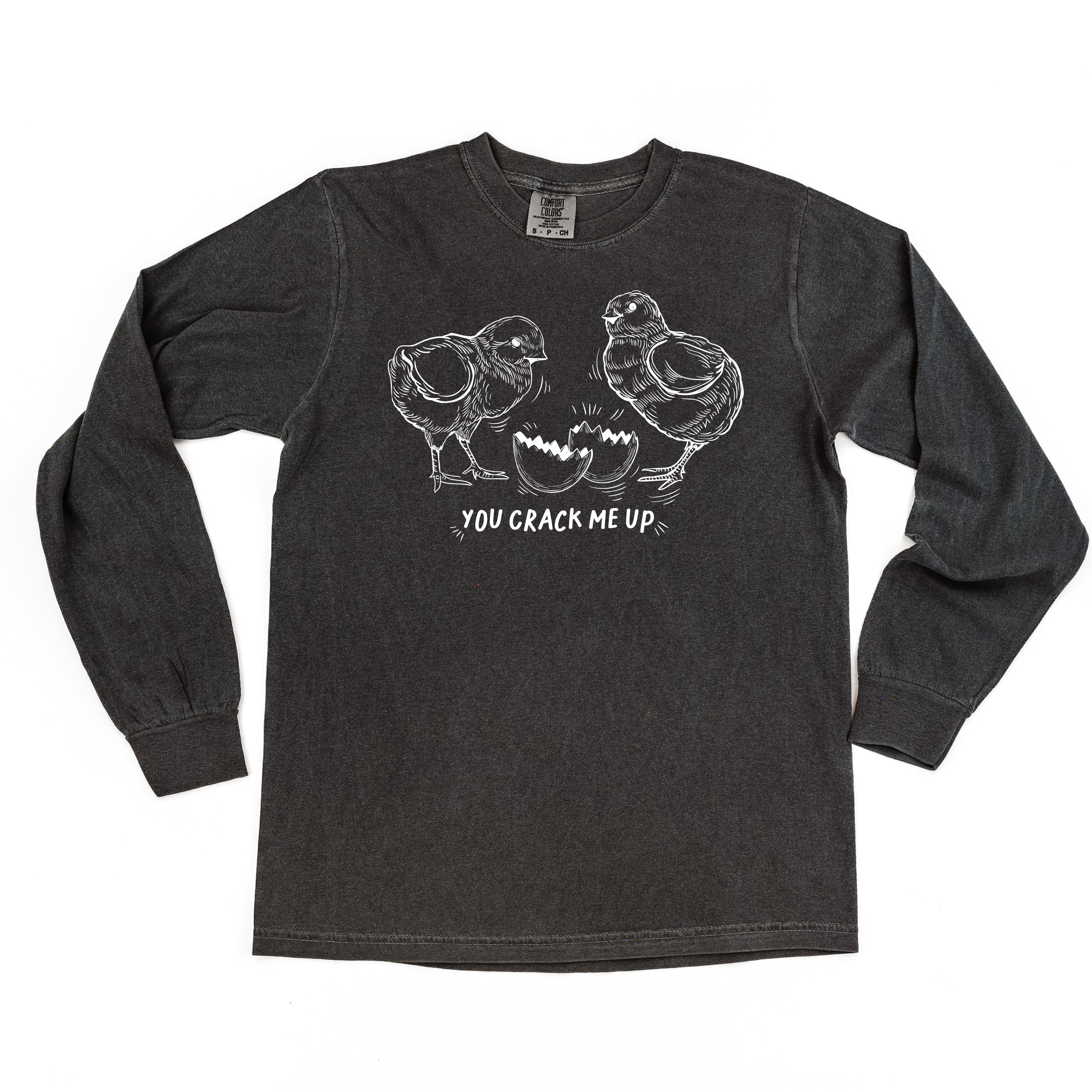 You Crack Me Up - LONG SLEEVE Comfort Colors Tee Little Mama Shirt Shop