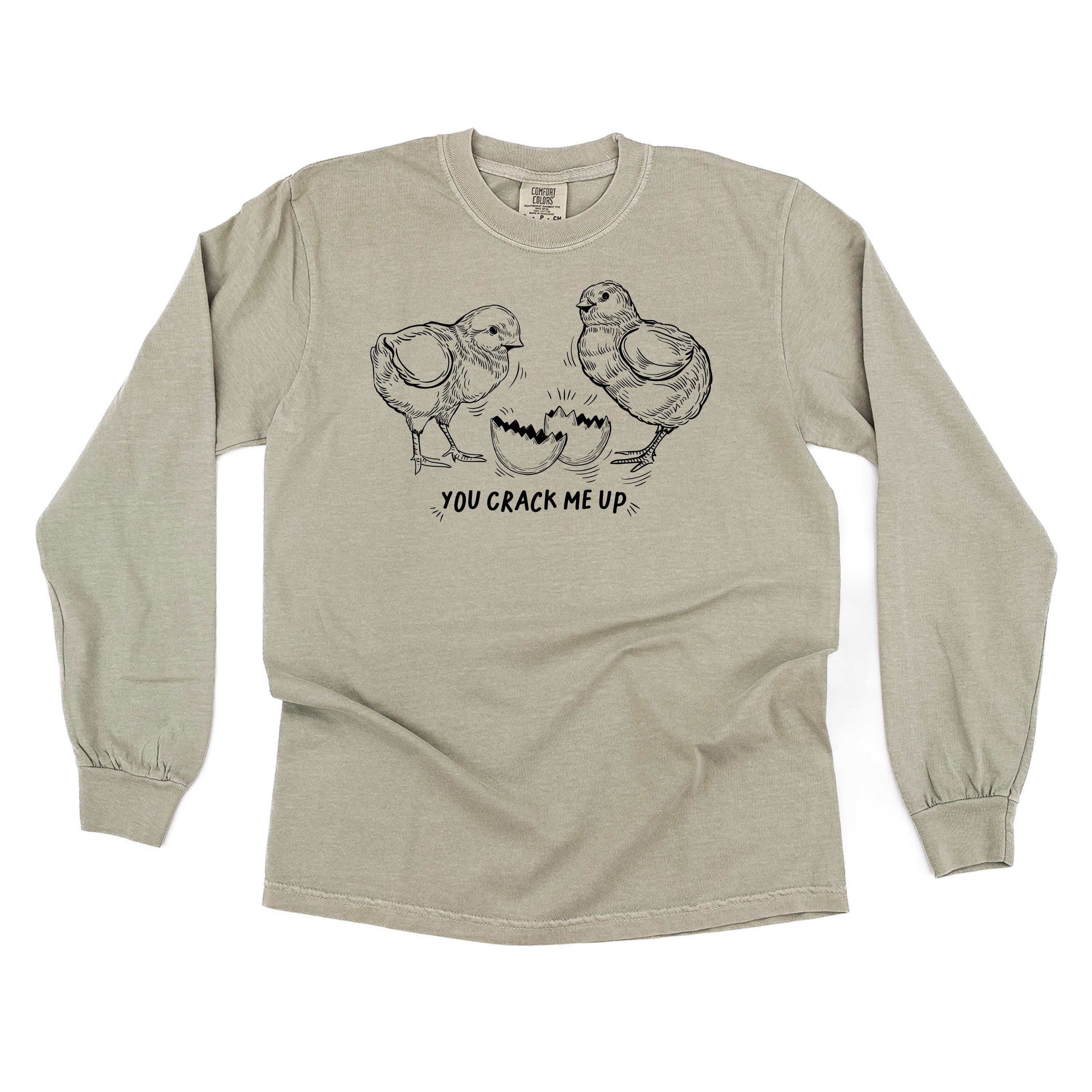 You Crack Me Up - LONG SLEEVE Comfort Colors Tee Little Mama Shirt Shop
