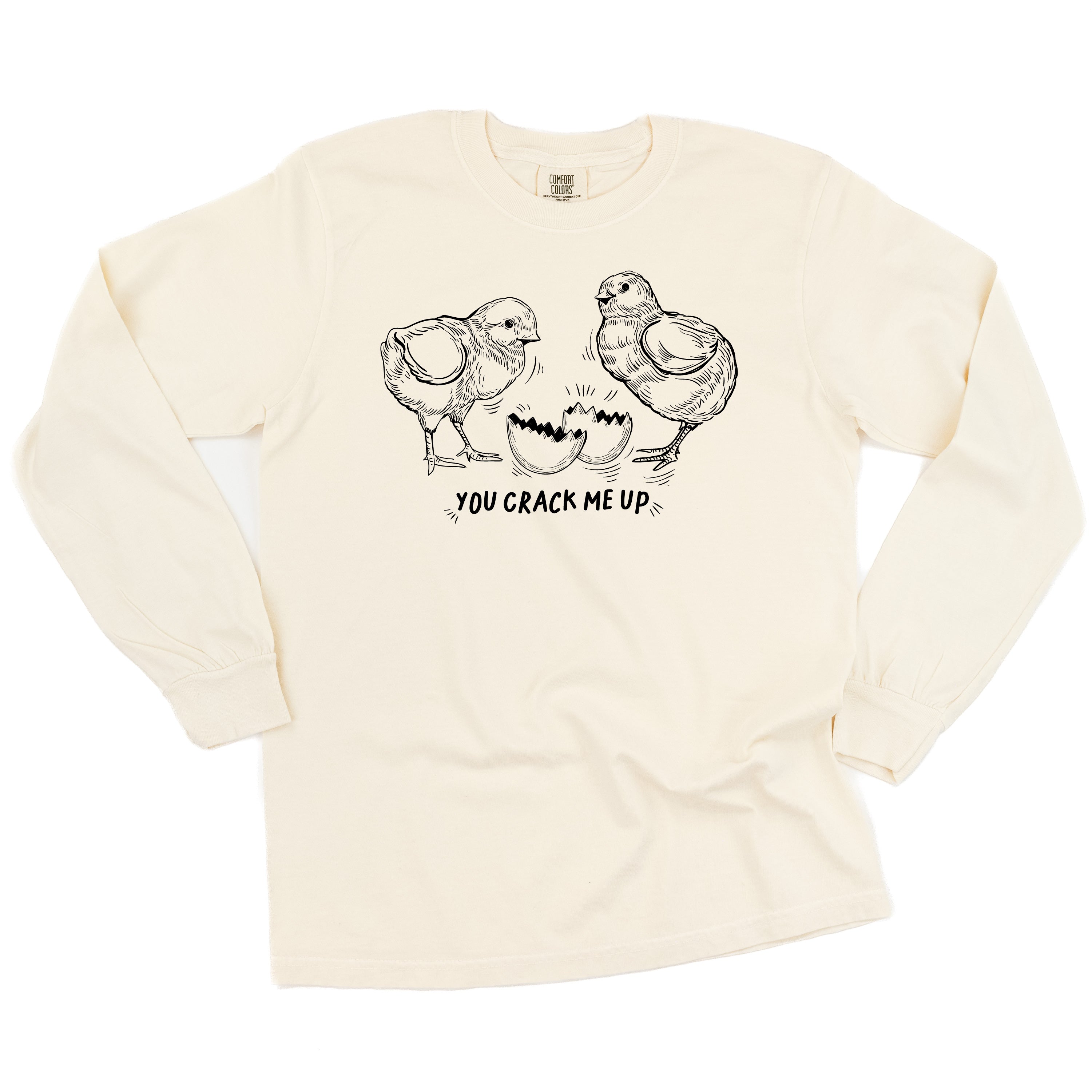 You Crack Me Up - LONG SLEEVE Comfort Colors Tee Little Mama Shirt Shop