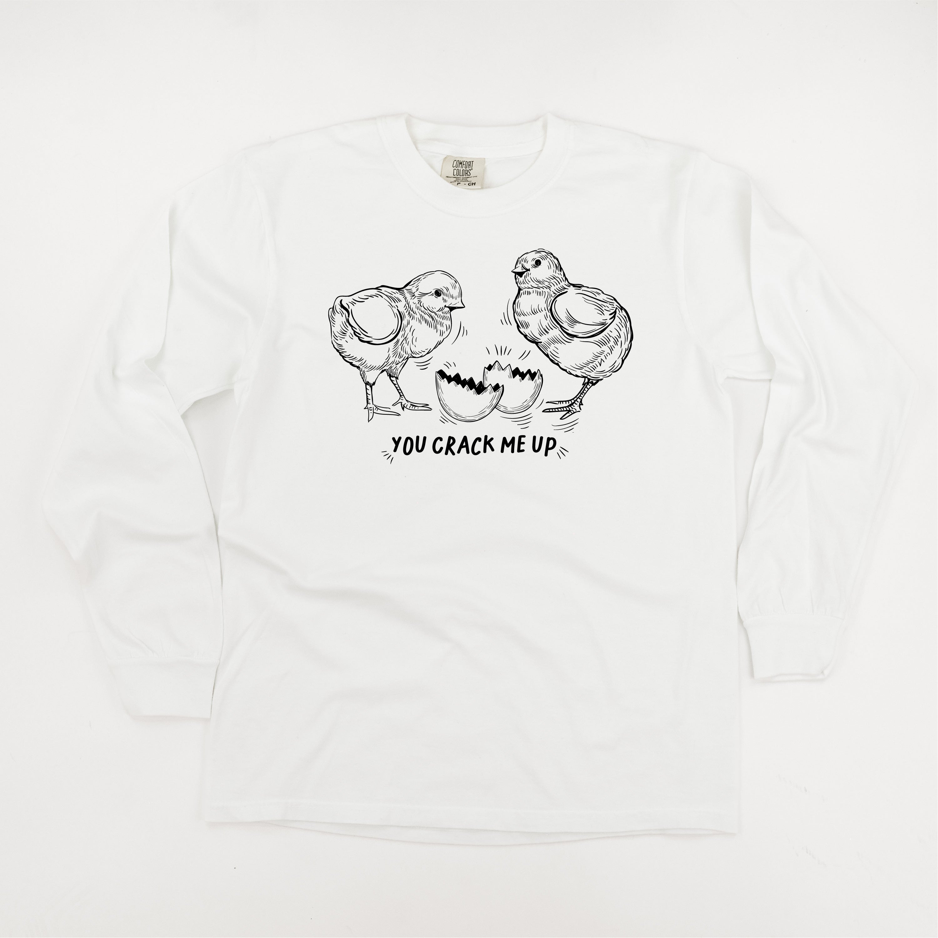 You Crack Me Up - LONG SLEEVE Comfort Colors Tee Little Mama Shirt Shop