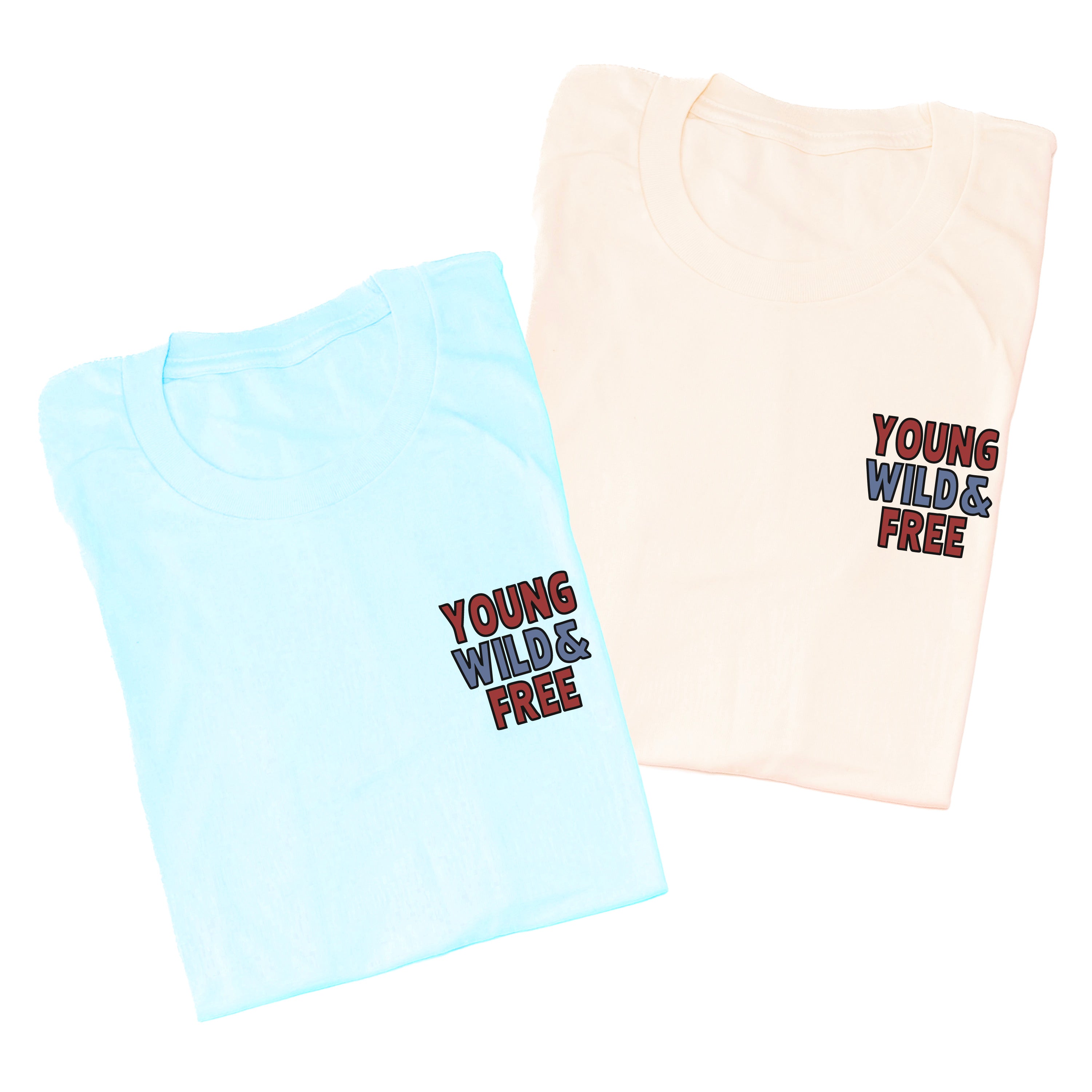 Young Wild & Free - Flag (pf&b) - Unisex Tee Little Mama Shirt Shop
