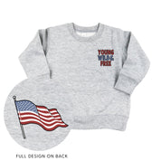 Young Wild & Free - Flag (pf&b) - Child Sweater Little Mama Shirt Shop