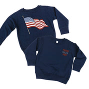 Young Wild & Free - Flag (pf&b) - Child Sweater Little Mama Shirt Shop