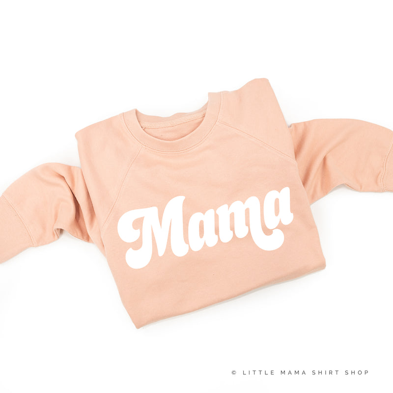 Mama (Retro) - White Design - Lightweight Pullover Sweater
