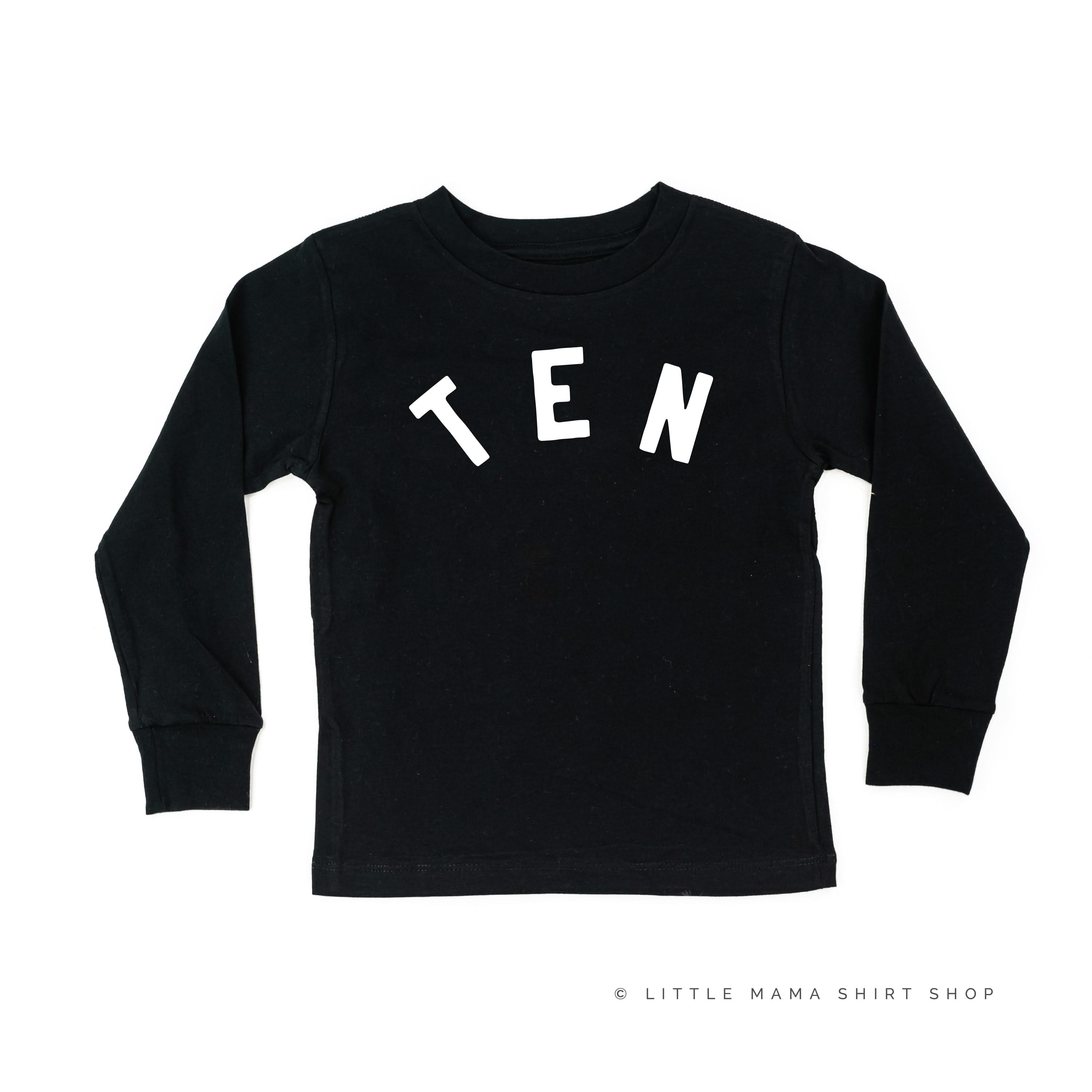 Birthday Number - Block Font - Child Long Sleeve Tee