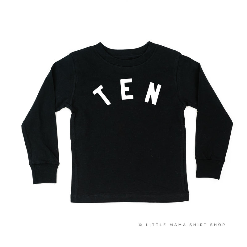 BIRTHDAY NUMBER - BLOCK FONT - Long Sleeve Child Shirt