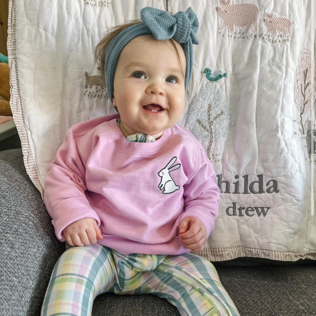 Springtime Bunny - Limited Edition Patch - Child Sweater Little Mama Shirt Shop