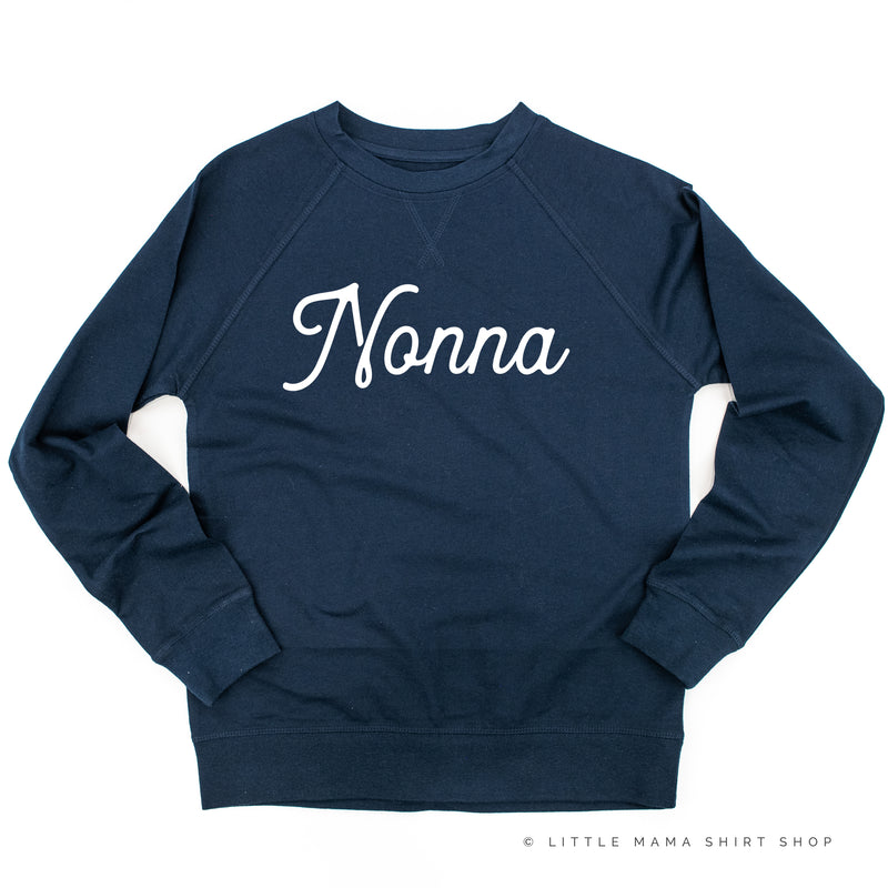 Nonna - Script ﻿- Lightweight Pullover Sweater