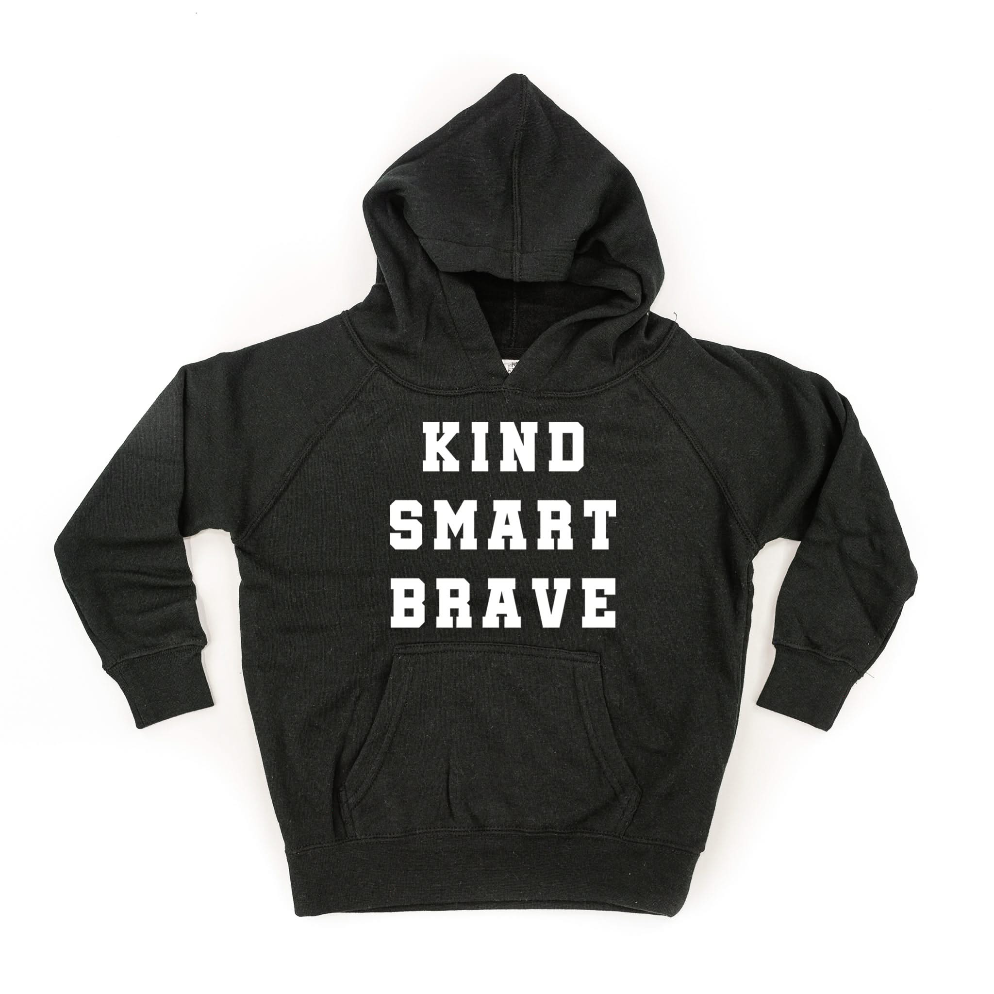 Kind Smart Brave - Varsity - Child Hoodie Little Mama Shirt Shop LLC