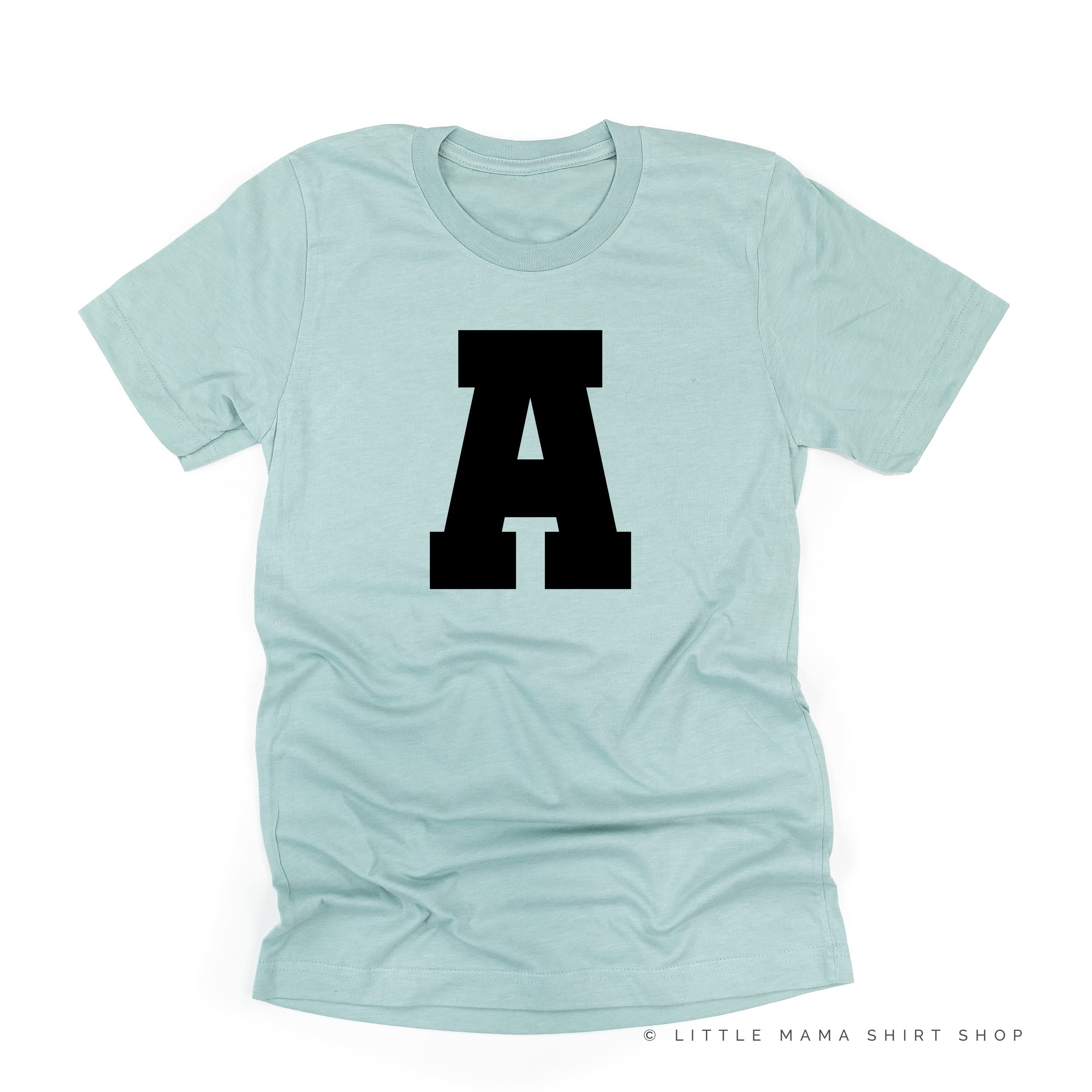 VARSITY INITIALS - Unisex Tee Little Mama Shirt Shop
