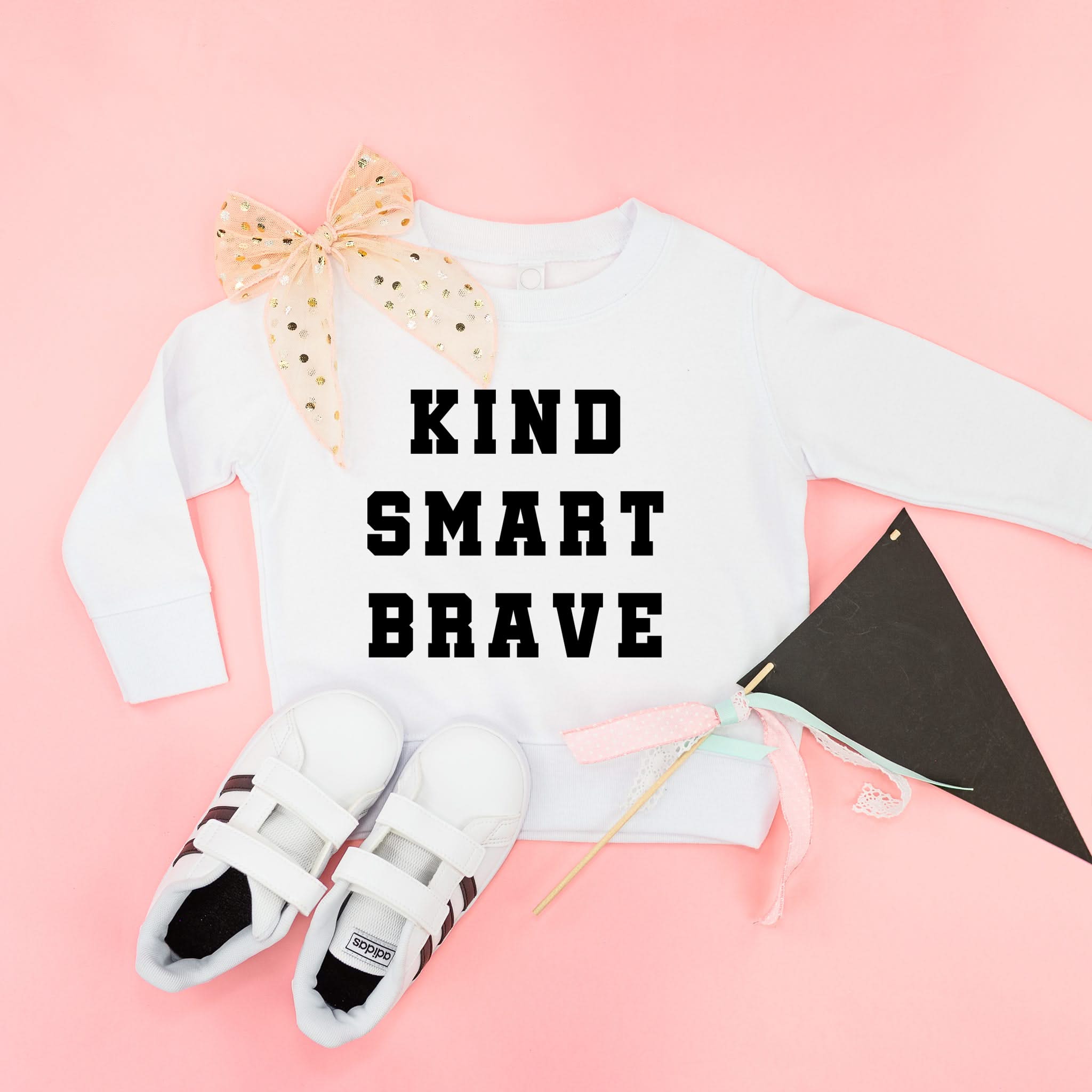 Kind Smart Brave - Varsity - Child Sweater Little Mama Shirt Shop