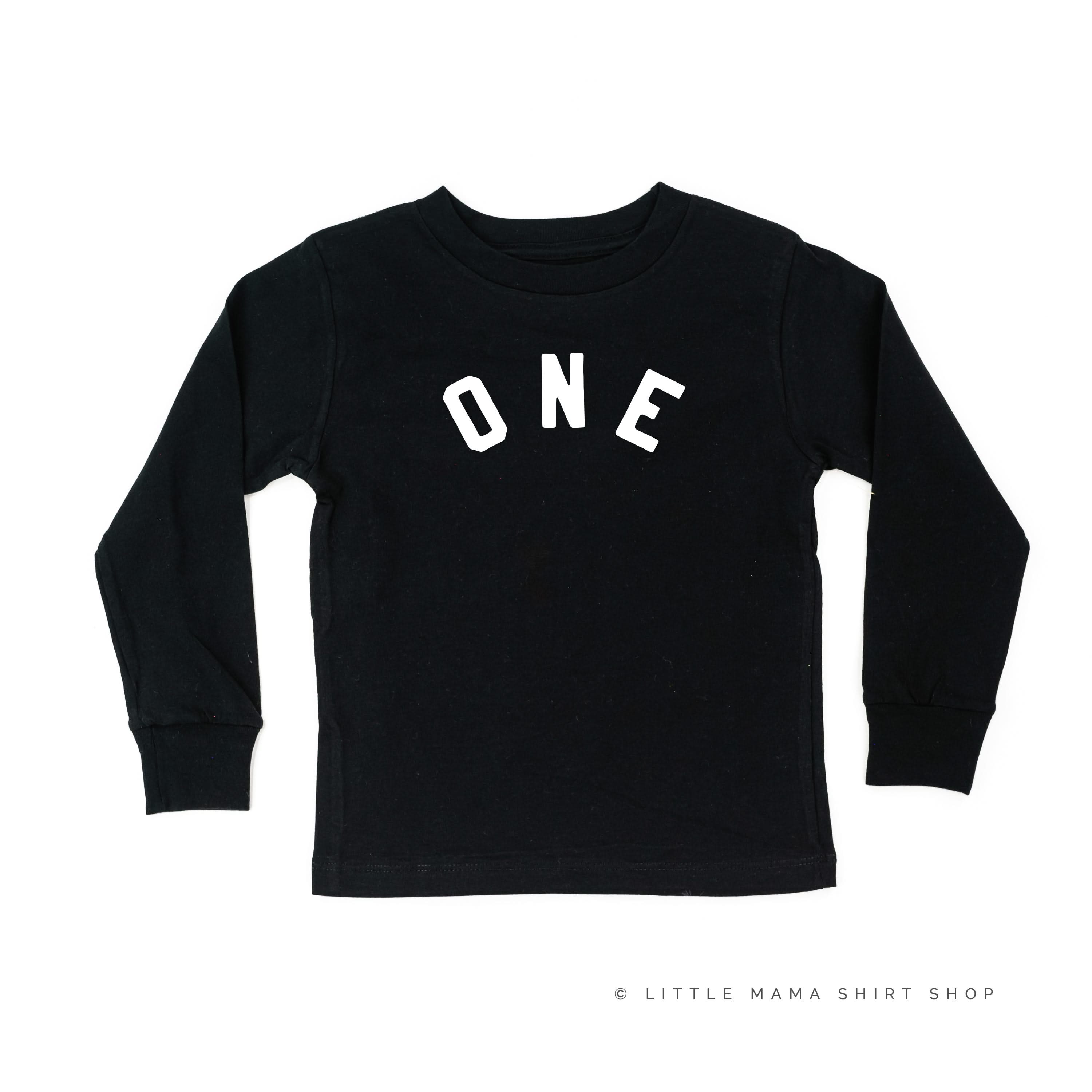 Birthday Number - Block Font - Child Long Sleeve Tee