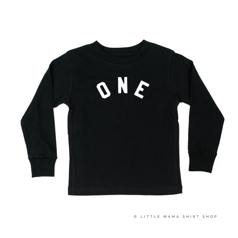 BIRTHDAY NUMBER - BLOCK FONT - Long Sleeve Child Shirt