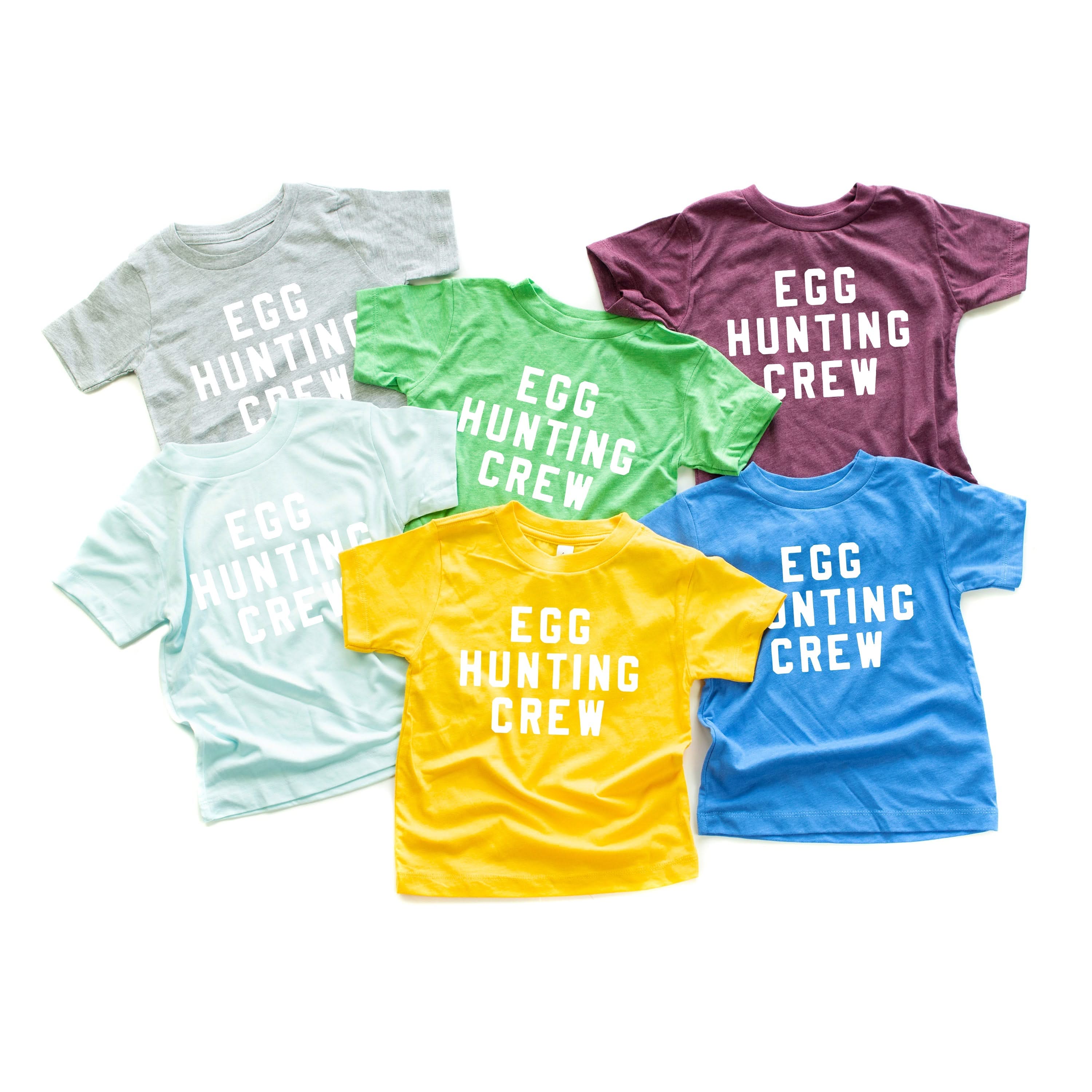Block Font - Egg Hunting Crew - Child Tee Little Mama Shirt Shop