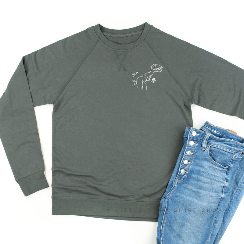 Dinosaur - Full Body - Pocket Design - Lightweight Pullover Sweater