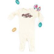 Hoppy Easter - Daisies - Baby Sleeper Little Mama Shirt Shop
